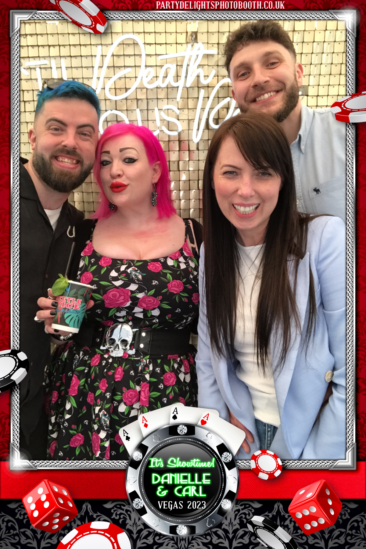 Danielle & Carl - Vegas 2023 | View more photos from the event at gallery.partydelightsphotobooth.co.uk/u/PartyDelightsPhotoBooth/Danielle-Carl-Vegas-2023