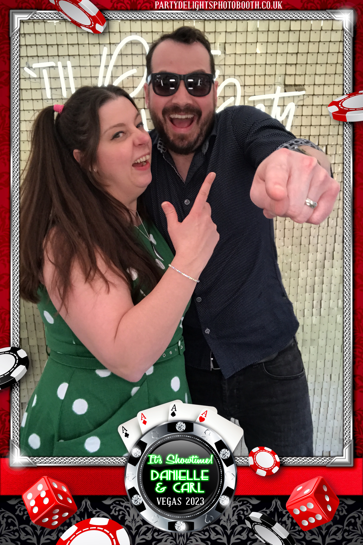 Danielle & Carl - Vegas 2023 | View more photos from the event at gallery.partydelightsphotobooth.co.uk/u/PartyDelightsPhotoBooth/Danielle-Carl-Vegas-2023