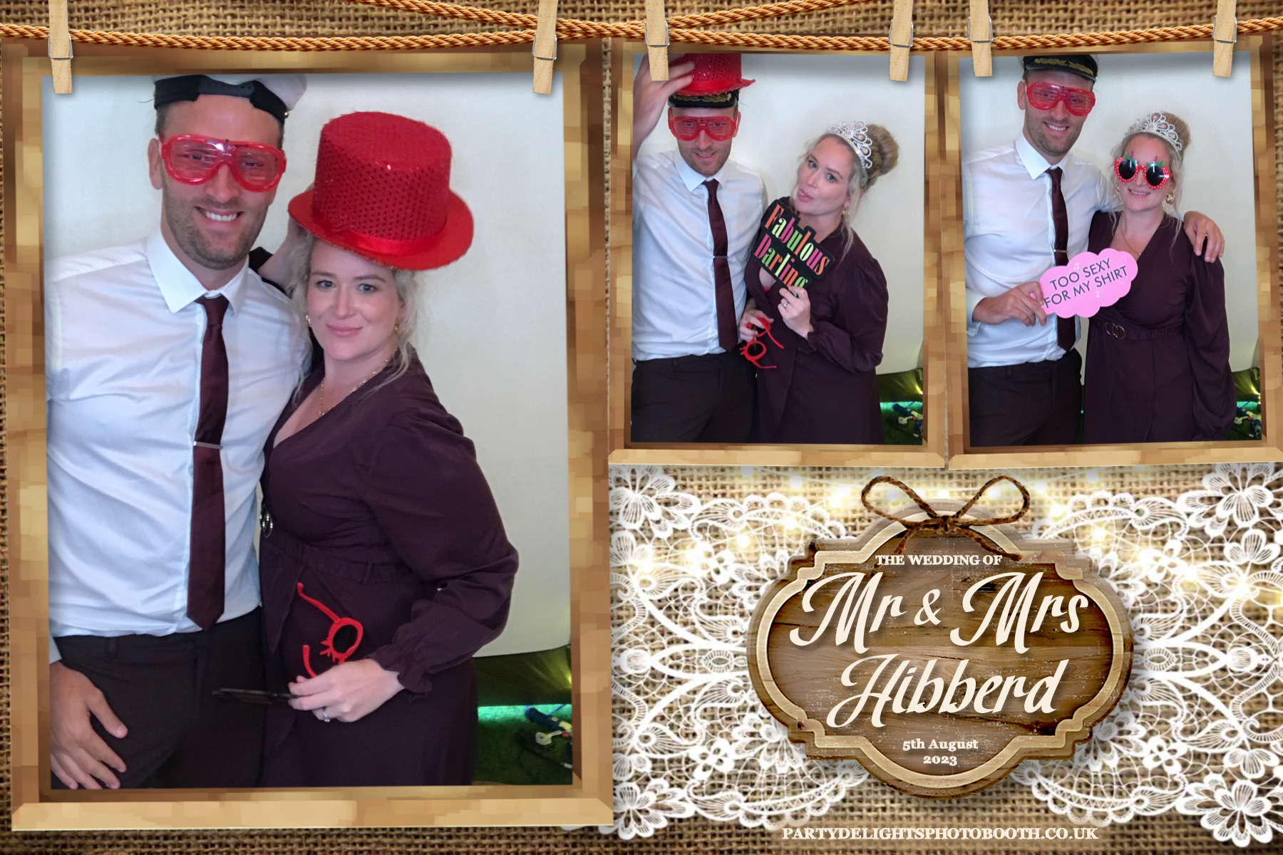 Mr and Mrs Hibberd | View more photos from the event at gallery.partydelightsphotobooth.co.uk/u/PartyDelightsPhotoBooth/Mr-and-Mrs-Hibberd