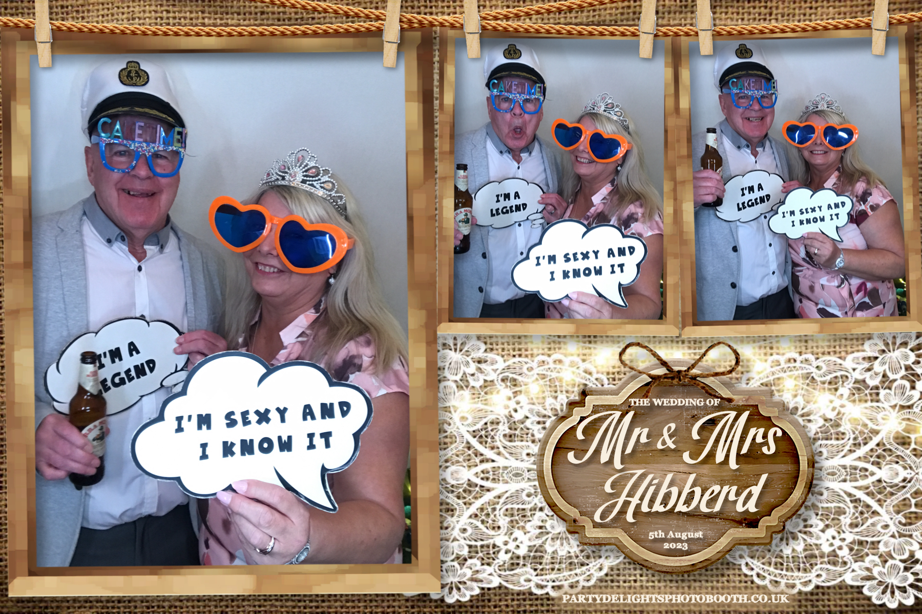 Mr and Mrs Hibberd | View more photos from the event at gallery.partydelightsphotobooth.co.uk/u/PartyDelightsPhotoBooth/Mr-and-Mrs-Hibberd
