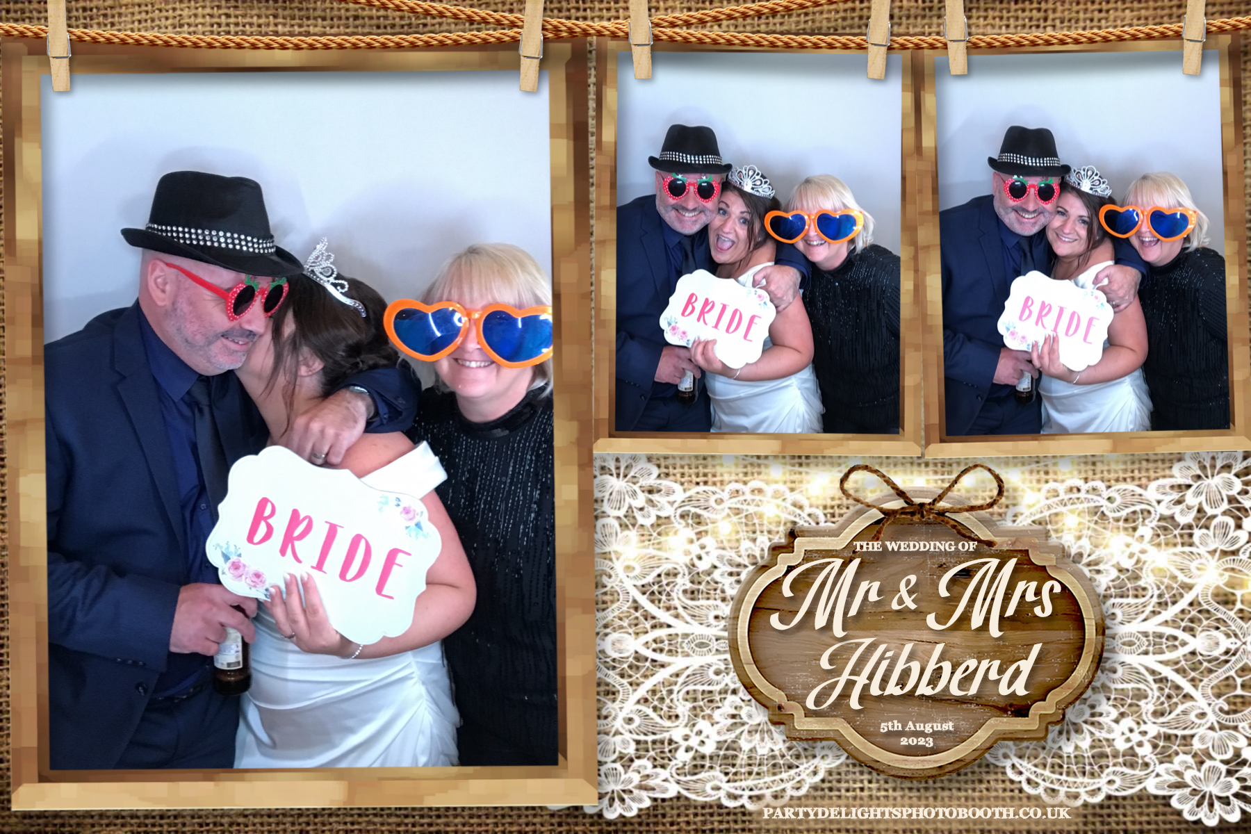 Mr and Mrs Hibberd | View more photos from the event at gallery.partydelightsphotobooth.co.uk/u/PartyDelightsPhotoBooth/Mr-and-Mrs-Hibberd