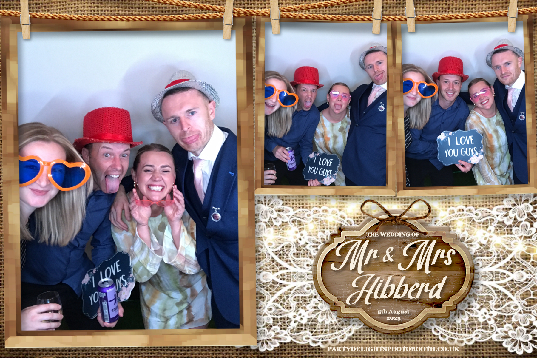 Mr and Mrs Hibberd | View more photos from the event at gallery.partydelightsphotobooth.co.uk/u/PartyDelightsPhotoBooth/Mr-and-Mrs-Hibberd