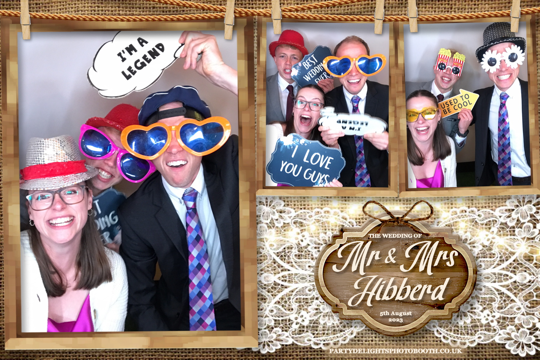Mr and Mrs Hibberd | View more photos from the event at gallery.partydelightsphotobooth.co.uk/u/PartyDelightsPhotoBooth/Mr-and-Mrs-Hibberd