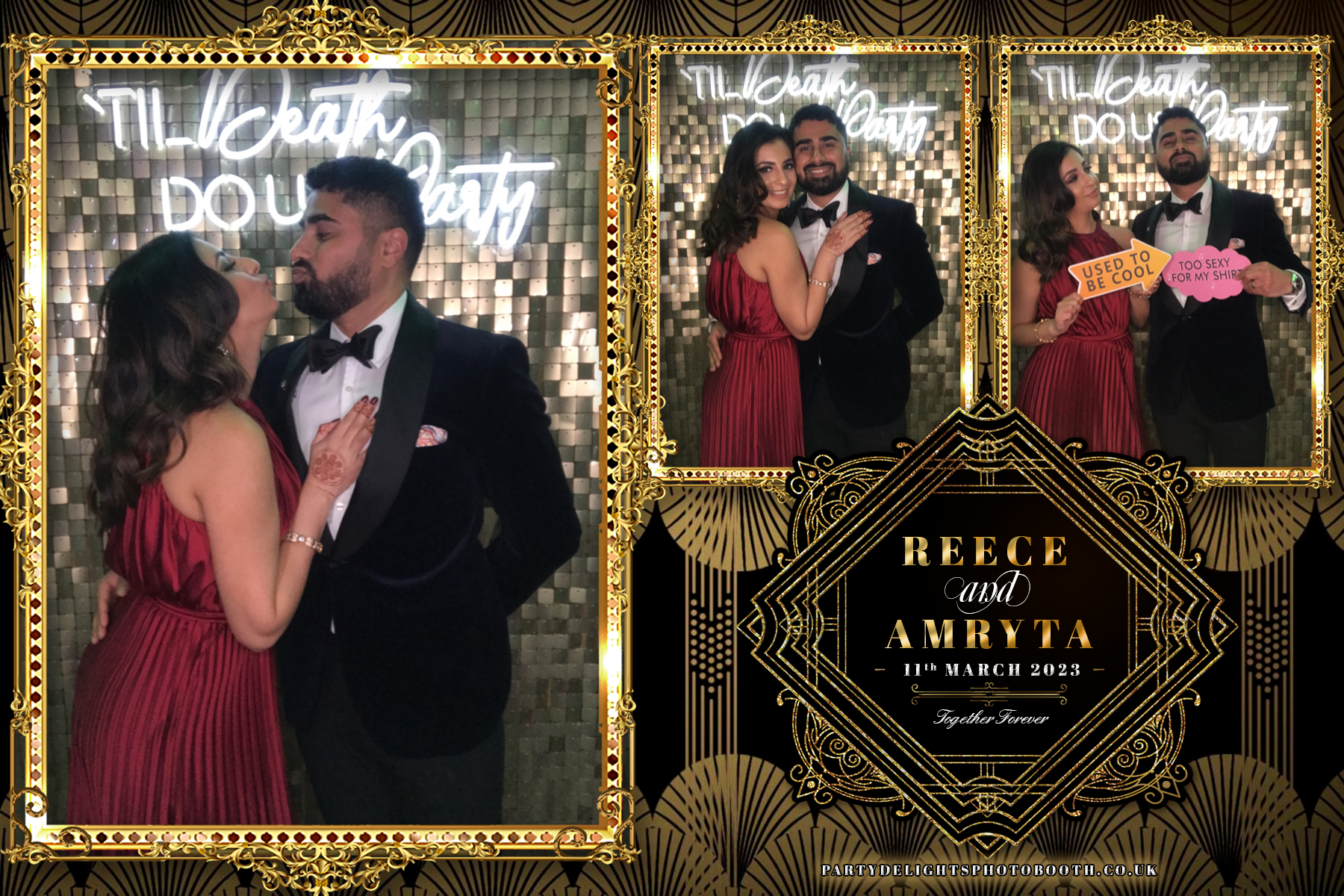 Reece and Amryta's Wedding | View more photos from the event at gallery.partydelightsphotobooth.co.uk/u/PartyDelightsPhotoBooth/Reece-and-Amrytas-Wedding
