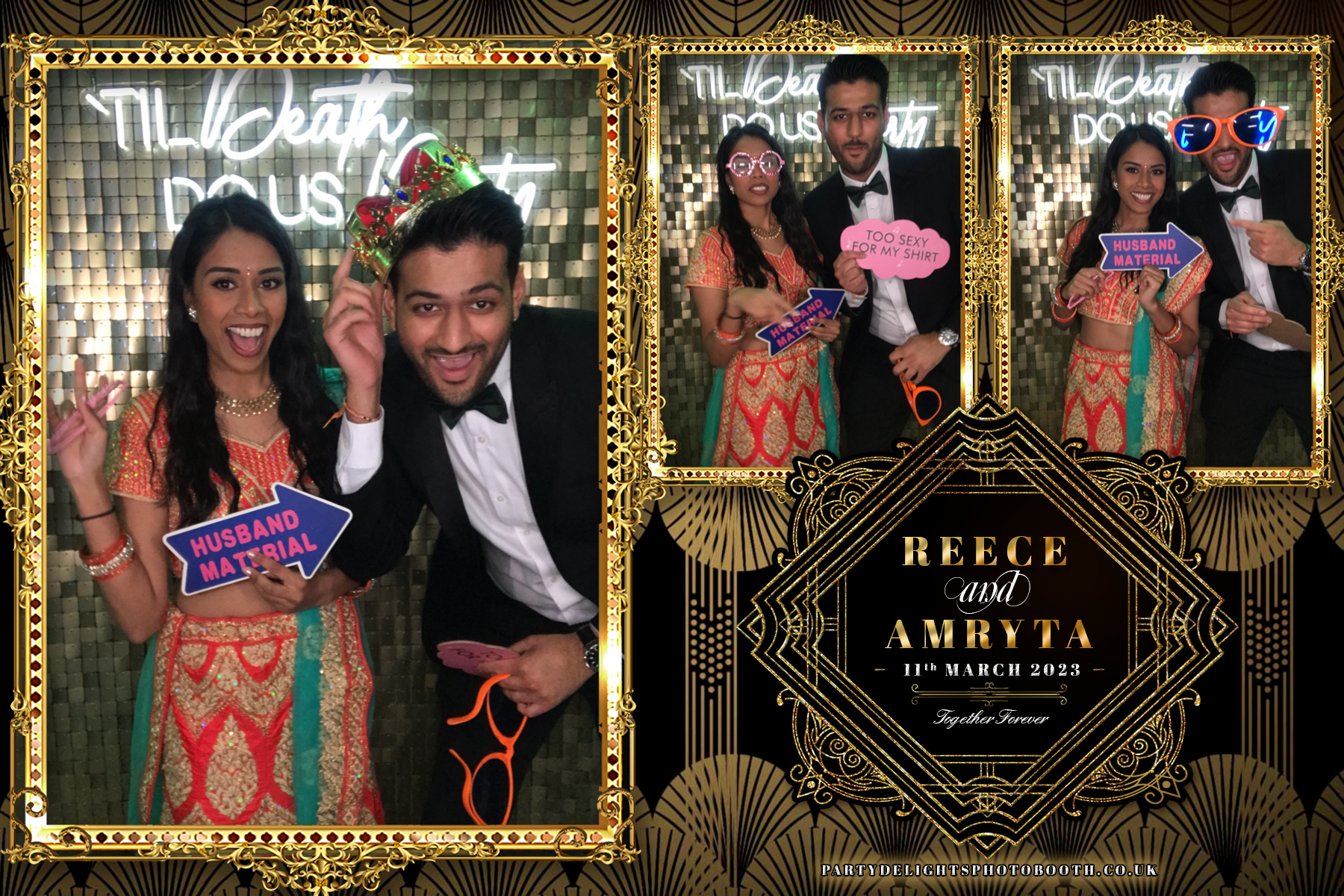 Reece and Amryta's Wedding | View more photos from the event at gallery.partydelightsphotobooth.co.uk/u/PartyDelightsPhotoBooth/Reece-and-Amrytas-Wedding