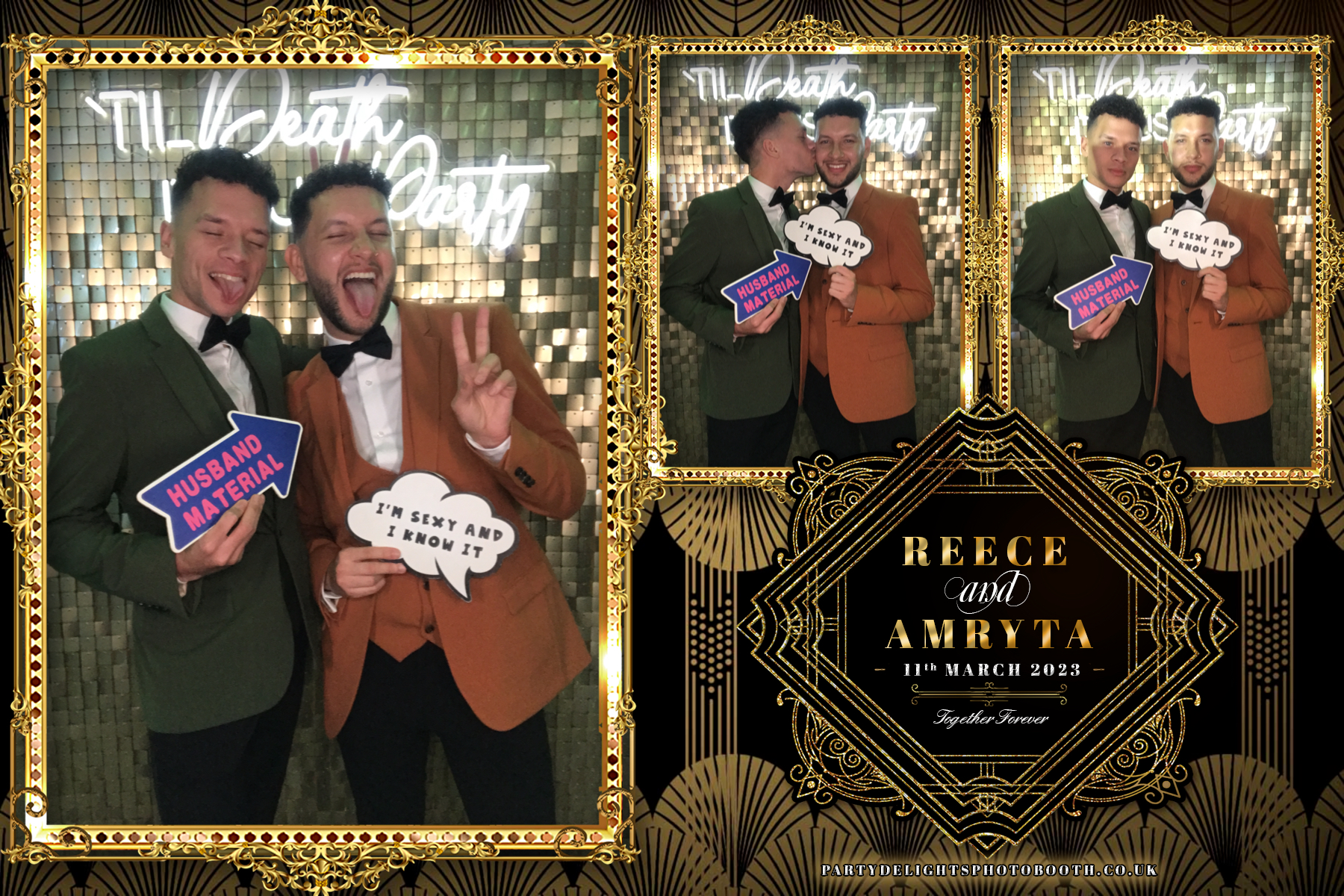 Reece and Amryta's Wedding | View more photos from the event at gallery.partydelightsphotobooth.co.uk/u/PartyDelightsPhotoBooth/Reece-and-Amrytas-Wedding