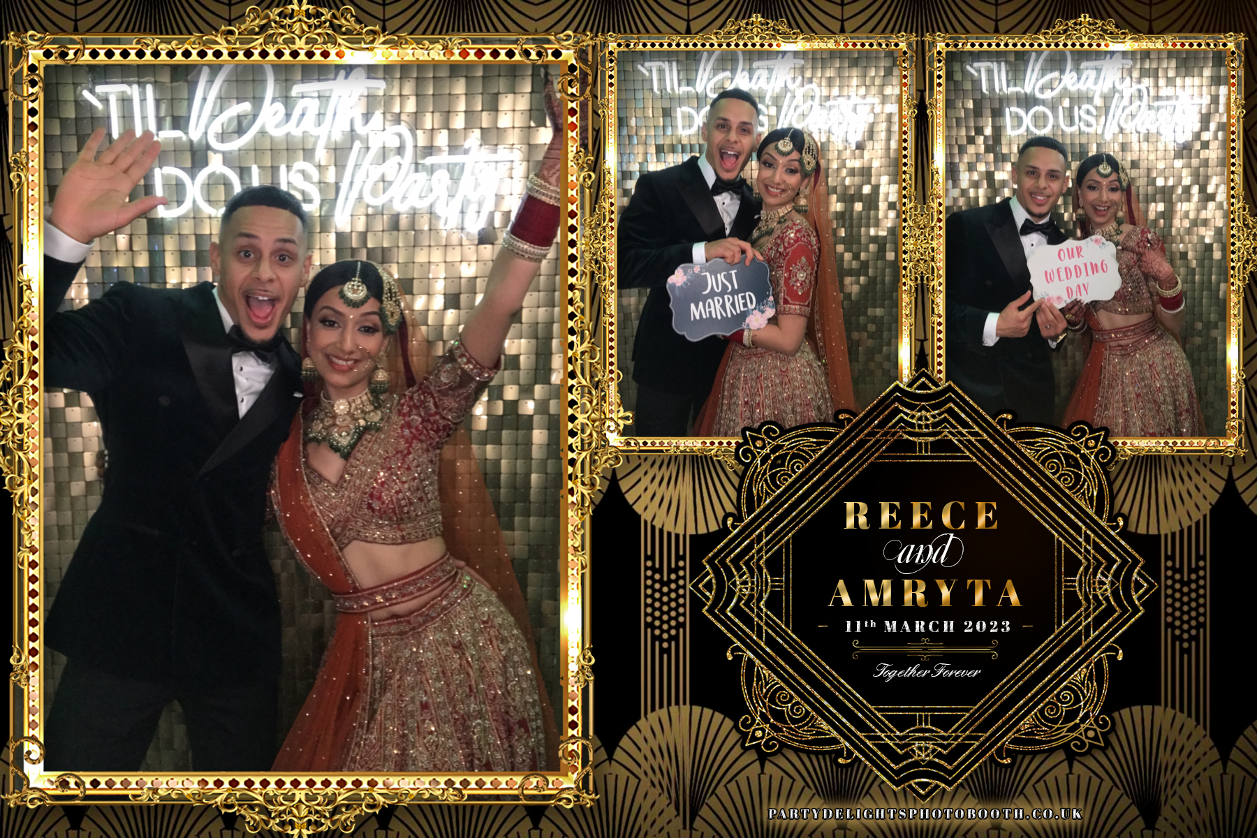 Reece and Amryta's Wedding | View more photos from the event at gallery.partydelightsphotobooth.co.uk/u/PartyDelightsPhotoBooth/Reece-and-Amrytas-Wedding