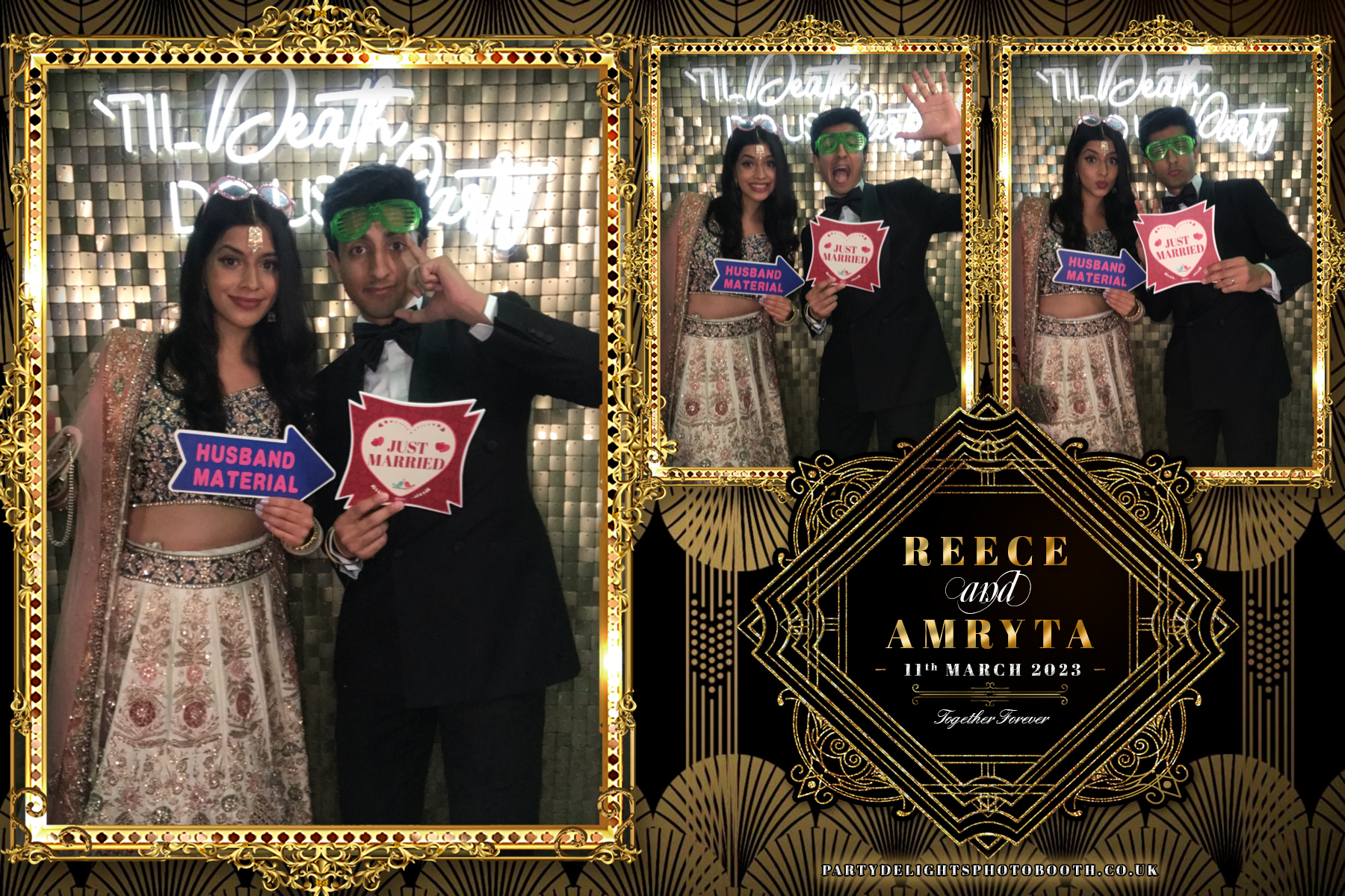 Reece and Amryta's Wedding | View more photos from the event at gallery.partydelightsphotobooth.co.uk/u/PartyDelightsPhotoBooth/Reece-and-Amrytas-Wedding