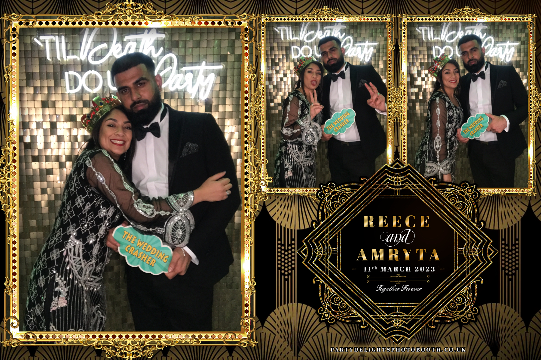 Reece and Amryta's Wedding | View more photos from the event at gallery.partydelightsphotobooth.co.uk/u/PartyDelightsPhotoBooth/Reece-and-Amrytas-Wedding