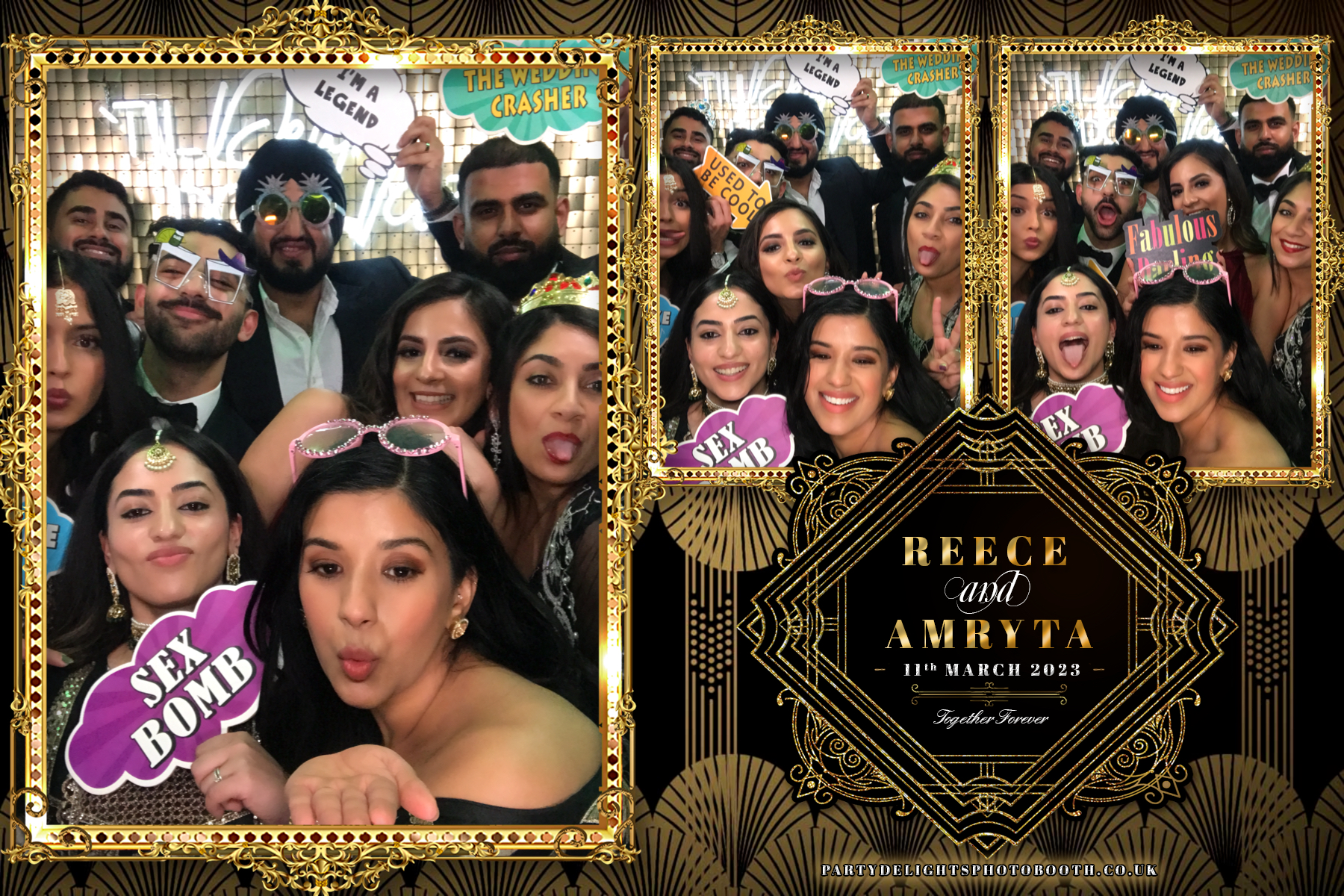 Reece and Amryta's Wedding | View more photos from the event at gallery.partydelightsphotobooth.co.uk/u/PartyDelightsPhotoBooth/Reece-and-Amrytas-Wedding