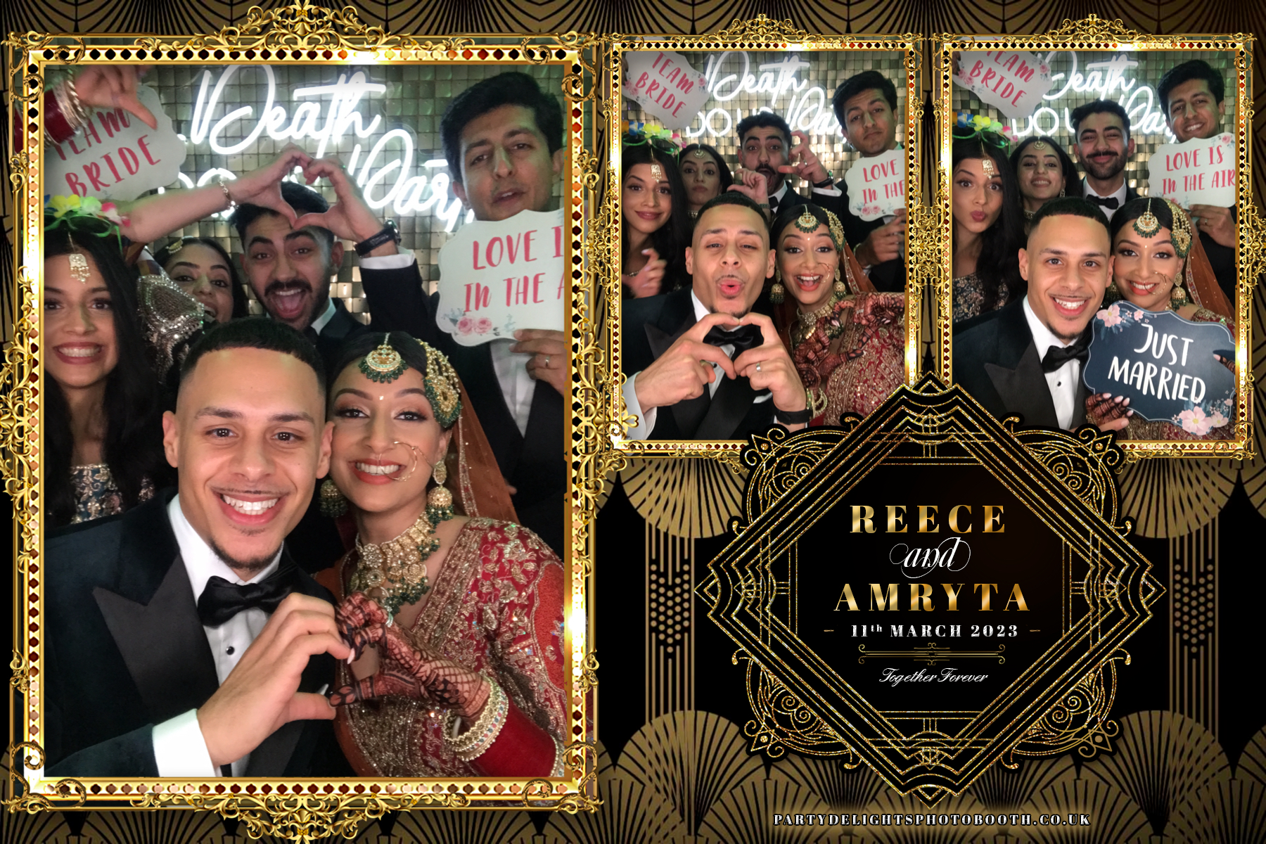 Reece and Amryta's Wedding | View more photos from the event at gallery.partydelightsphotobooth.co.uk/u/PartyDelightsPhotoBooth/Reece-and-Amrytas-Wedding
