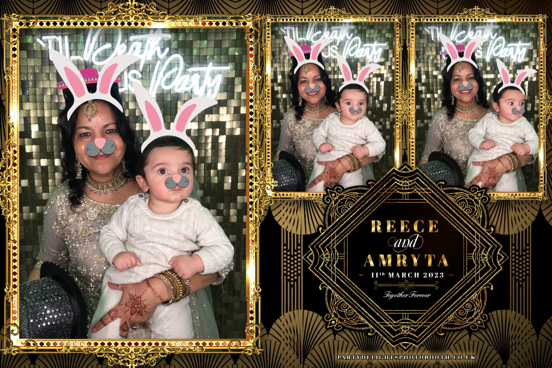 Reece and Amryta's Wedding | View more photos from the event at gallery.partydelightsphotobooth.co.uk/u/PartyDelightsPhotoBooth/Reece-and-Amrytas-Wedding