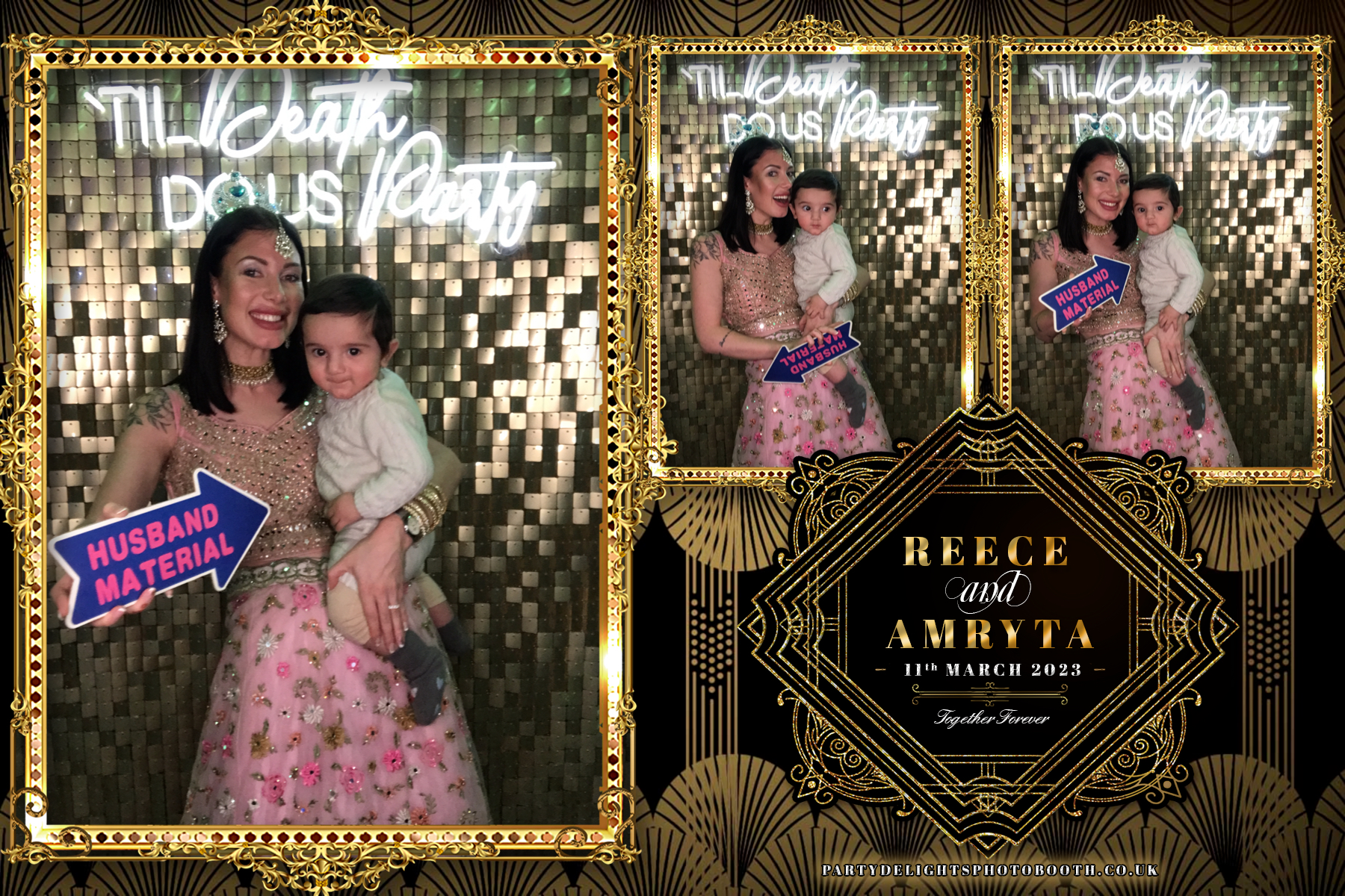 Reece and Amryta's Wedding | View more photos from the event at gallery.partydelightsphotobooth.co.uk/u/PartyDelightsPhotoBooth/Reece-and-Amrytas-Wedding