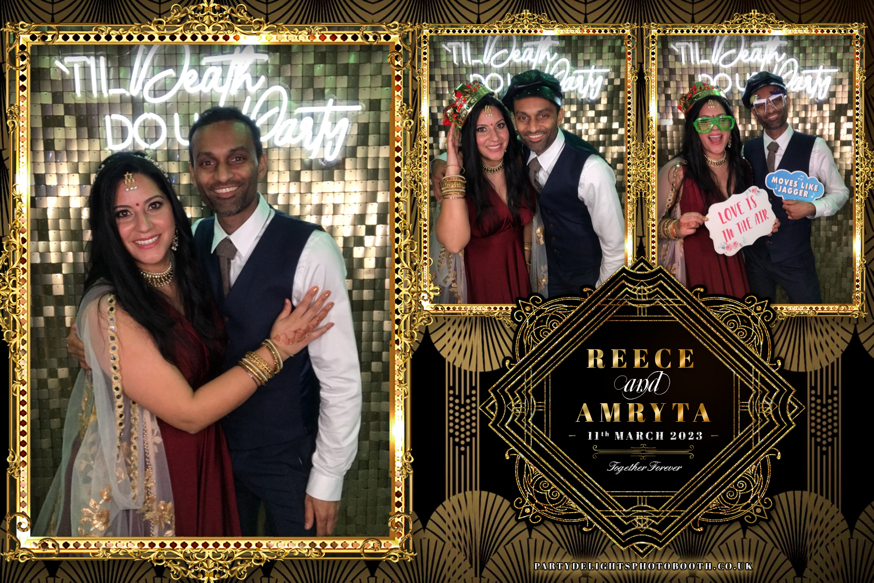 Reece and Amryta's Wedding | View more photos from the event at gallery.partydelightsphotobooth.co.uk/u/PartyDelightsPhotoBooth/Reece-and-Amrytas-Wedding