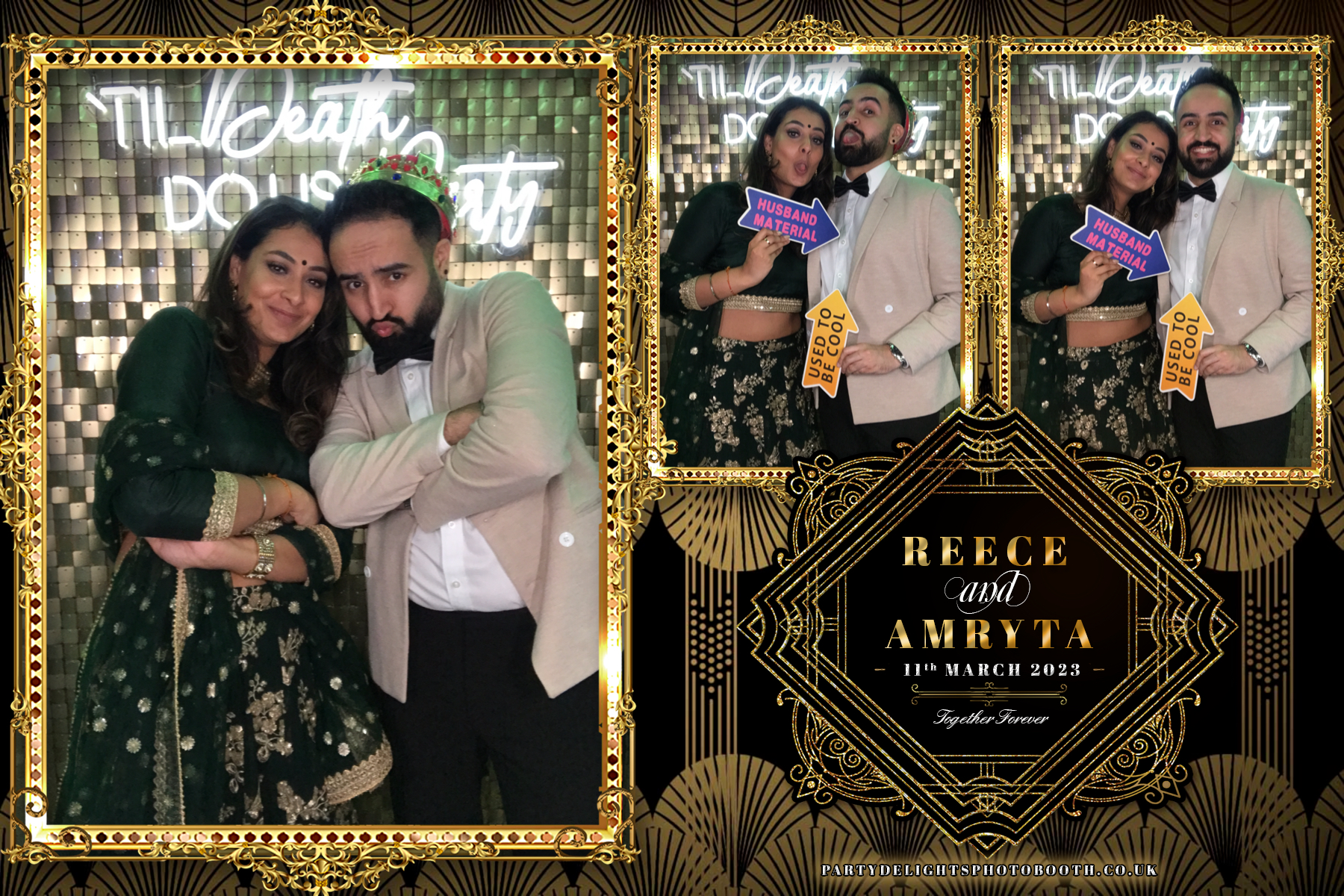 Reece and Amryta's Wedding | View more photos from the event at gallery.partydelightsphotobooth.co.uk/u/PartyDelightsPhotoBooth/Reece-and-Amrytas-Wedding