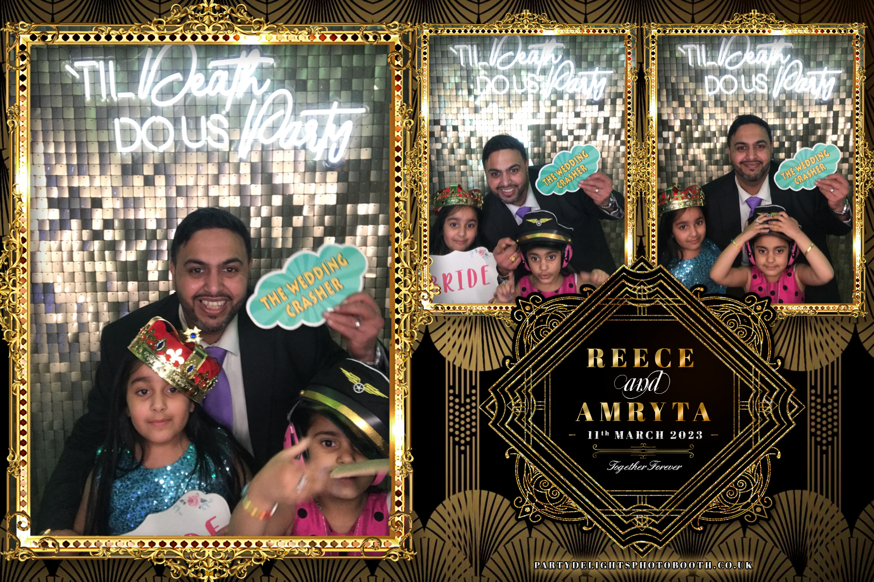Reece and Amryta's Wedding | View more photos from the event at gallery.partydelightsphotobooth.co.uk/u/PartyDelightsPhotoBooth/Reece-and-Amrytas-Wedding