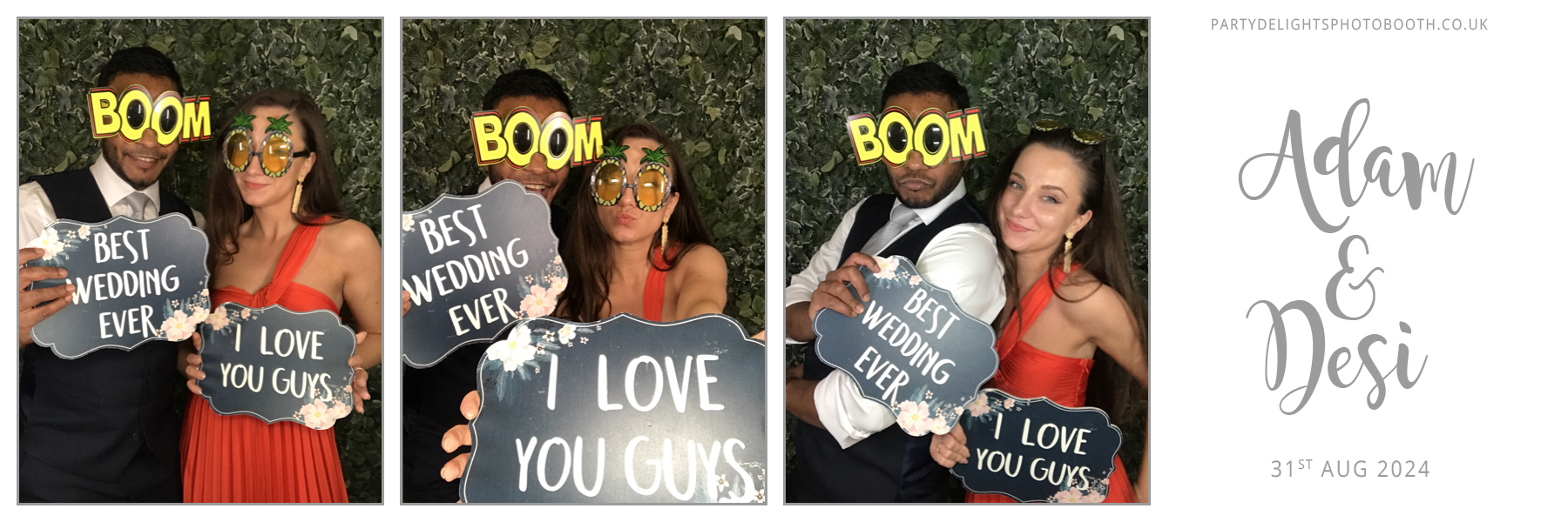 Adam & Desi's Wedding | View more photos from the event at gallery.partydelightsphotobooth.co.uk/u/PartyDelightsPhotoBooth/Adam-Desis-Wedding