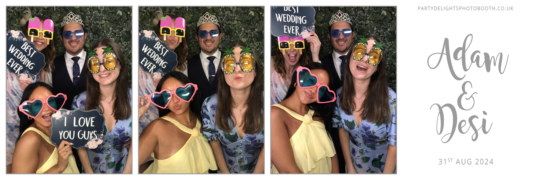 Adam & Desi's Wedding | View more photos from the event at gallery.partydelightsphotobooth.co.uk/u/PartyDelightsPhotoBooth/Adam-Desis-Wedding