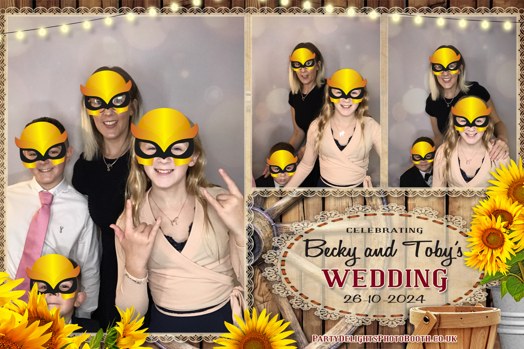 Becky & Toby's Wedding | View more photos from the event at gallery.partydelightsphotobooth.co.uk/u/PartyDelightsPhotoBooth/Becky-Tobys-Wedding