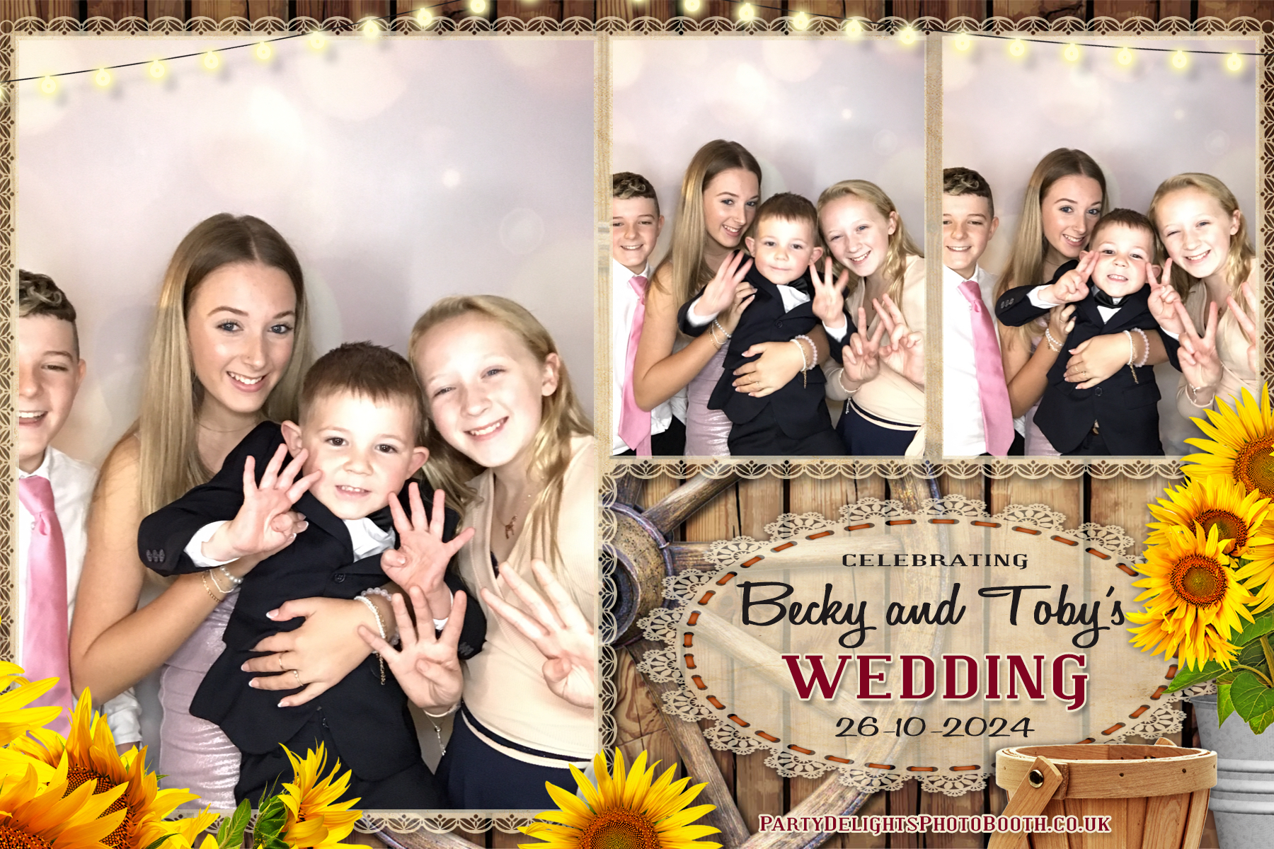Becky & Toby's Wedding | View more photos from the event at gallery.partydelightsphotobooth.co.uk/u/PartyDelightsPhotoBooth/Becky-Tobys-Wedding