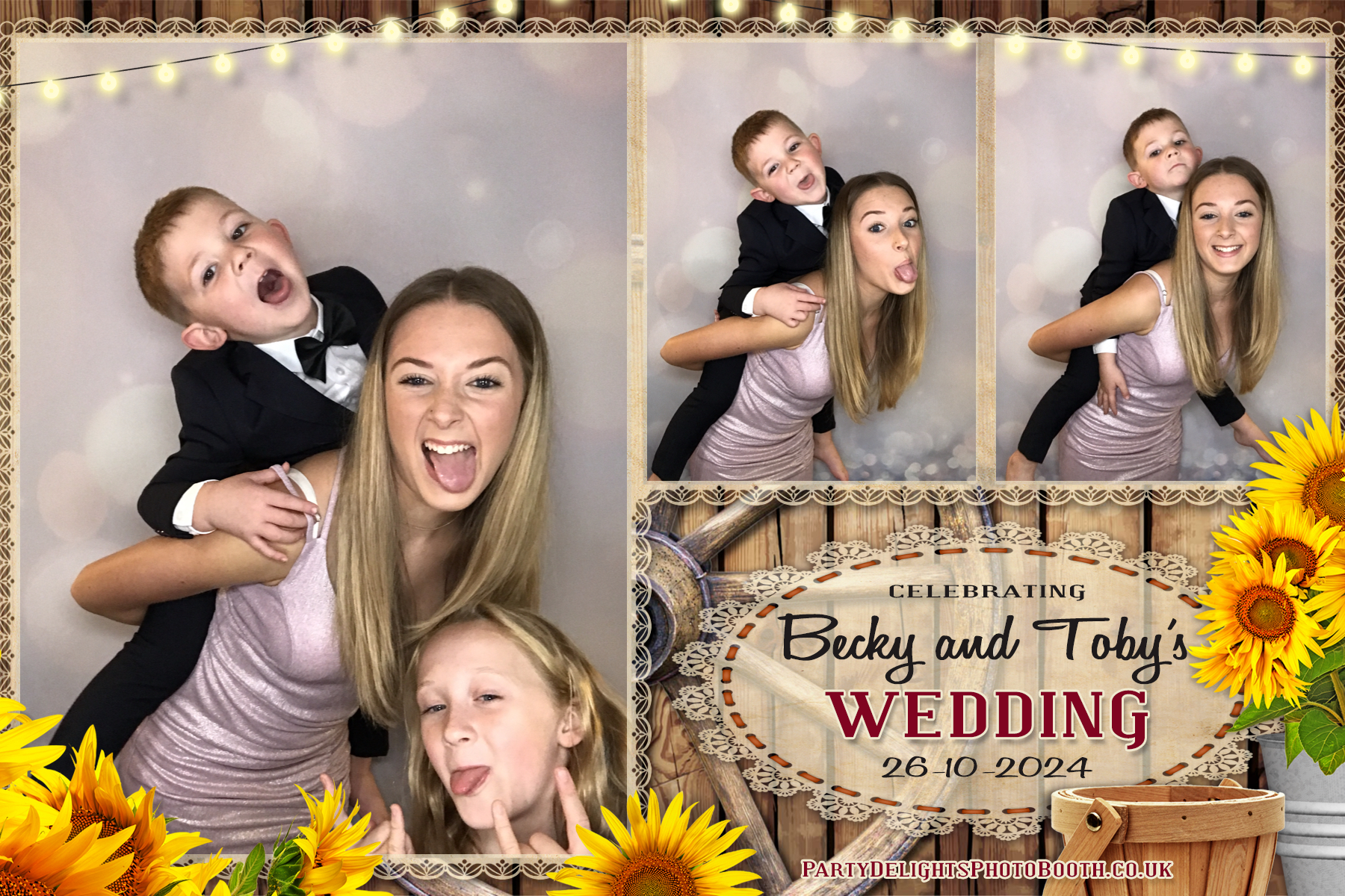 Becky & Toby's Wedding | View more photos from the event at gallery.partydelightsphotobooth.co.uk/u/PartyDelightsPhotoBooth/Becky-Tobys-Wedding