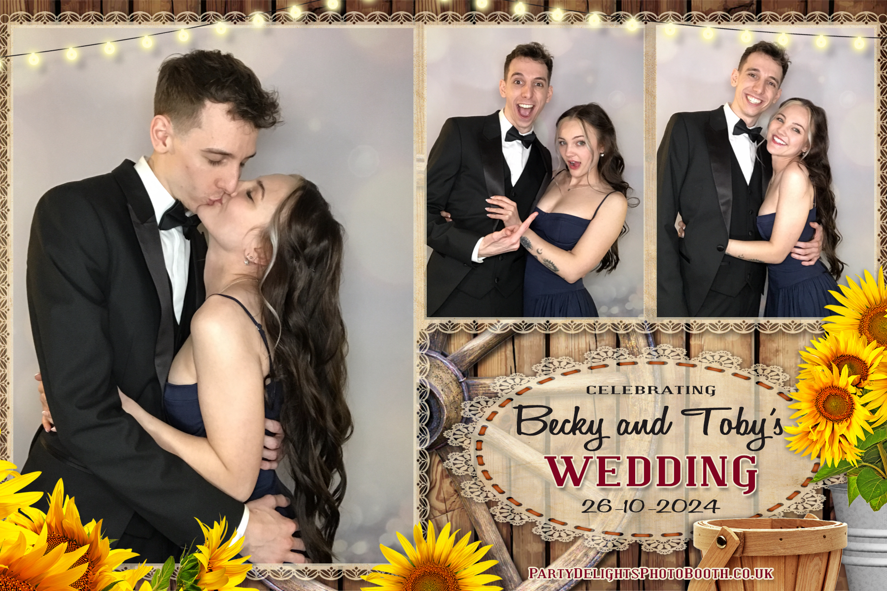 Becky & Toby's Wedding | View more photos from the event at gallery.partydelightsphotobooth.co.uk/u/PartyDelightsPhotoBooth/Becky-Tobys-Wedding