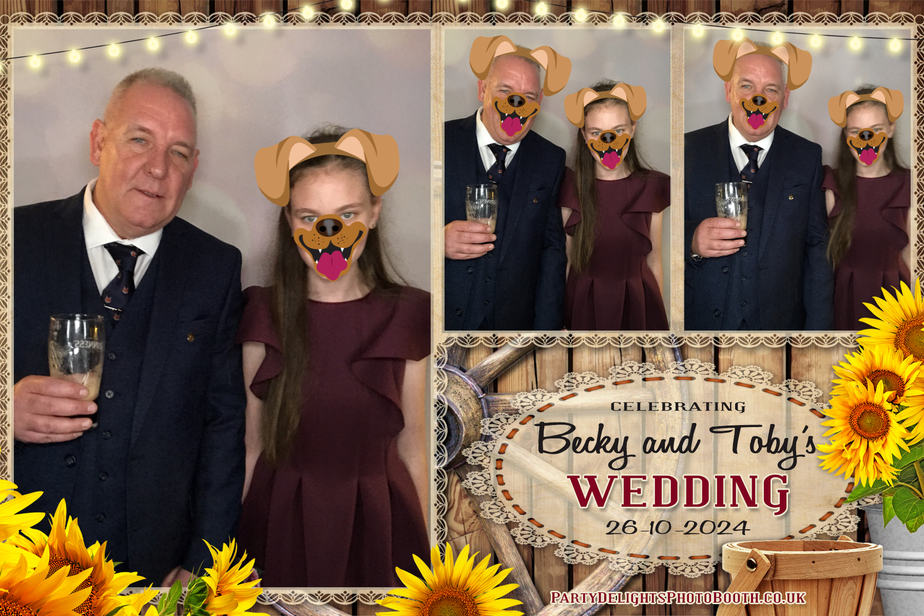 Becky & Toby's Wedding | View more photos from the event at gallery.partydelightsphotobooth.co.uk/u/PartyDelightsPhotoBooth/Becky-Tobys-Wedding