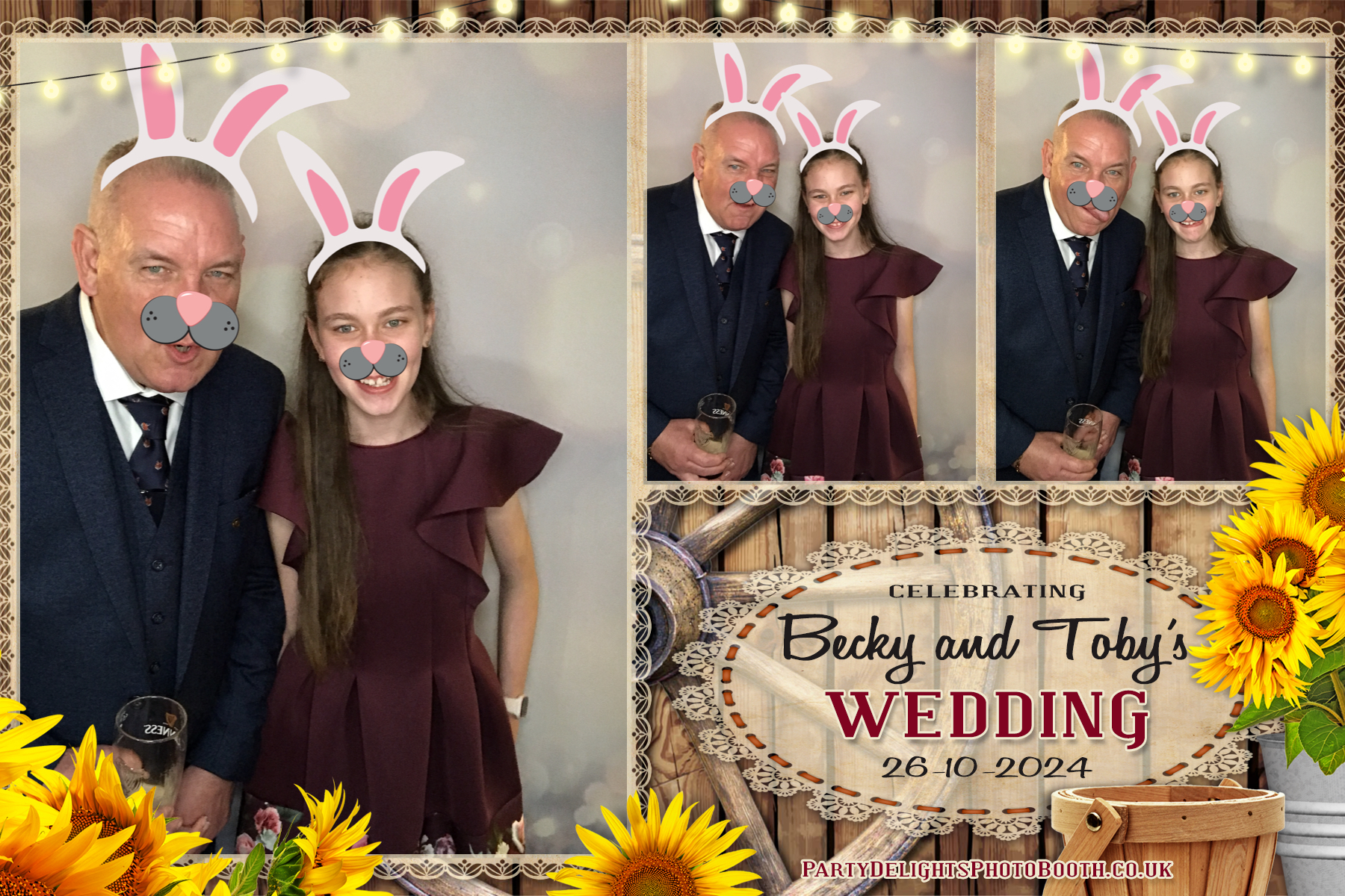 Becky & Toby's Wedding | View more photos from the event at gallery.partydelightsphotobooth.co.uk/u/PartyDelightsPhotoBooth/Becky-Tobys-Wedding