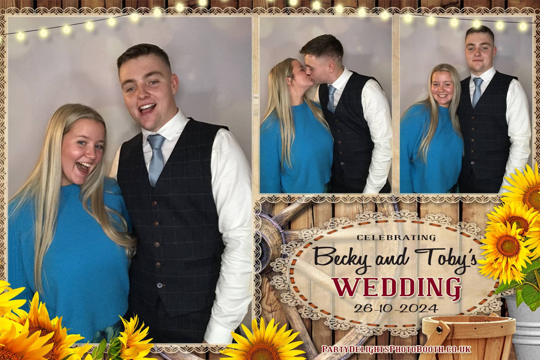 Becky & Toby's Wedding | View more photos from the event at gallery.partydelightsphotobooth.co.uk/u/PartyDelightsPhotoBooth/Becky-Tobys-Wedding