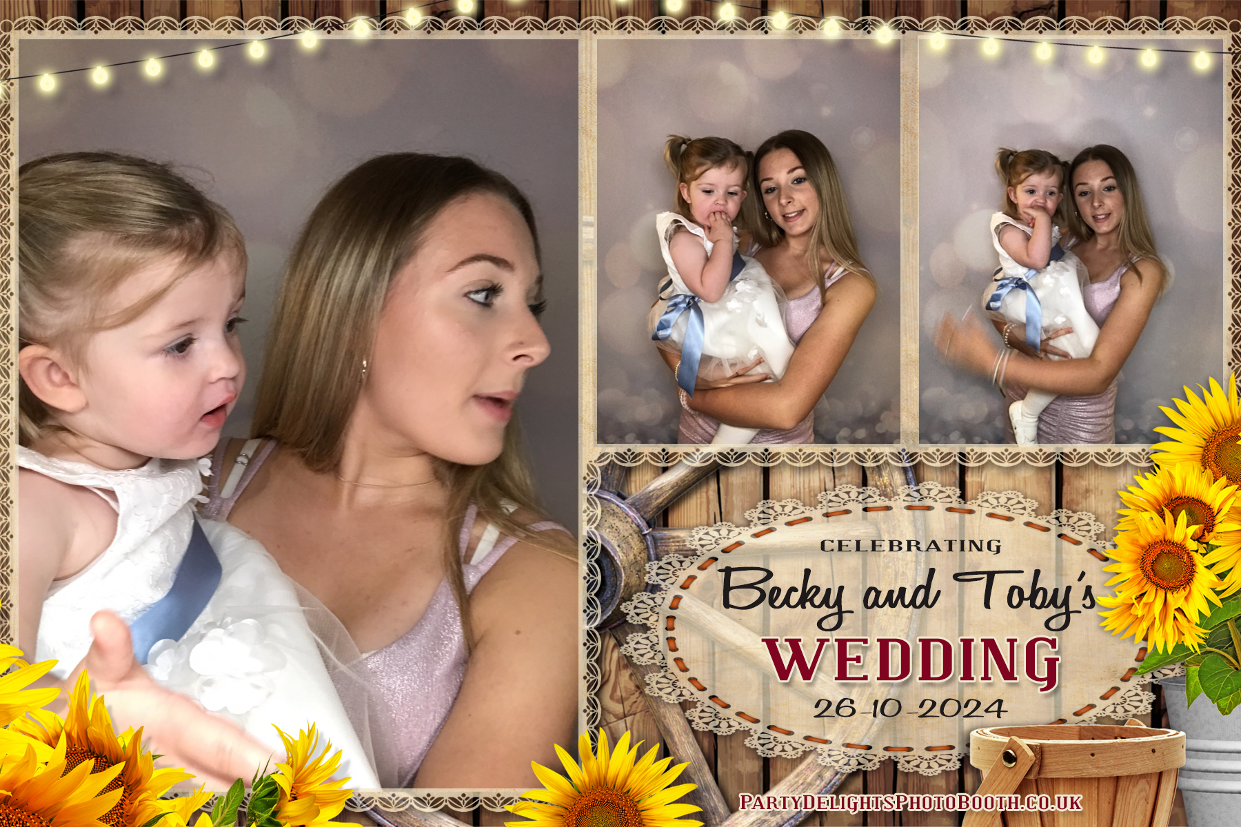 Becky & Toby's Wedding | View more photos from the event at gallery.partydelightsphotobooth.co.uk/u/PartyDelightsPhotoBooth/Becky-Tobys-Wedding
