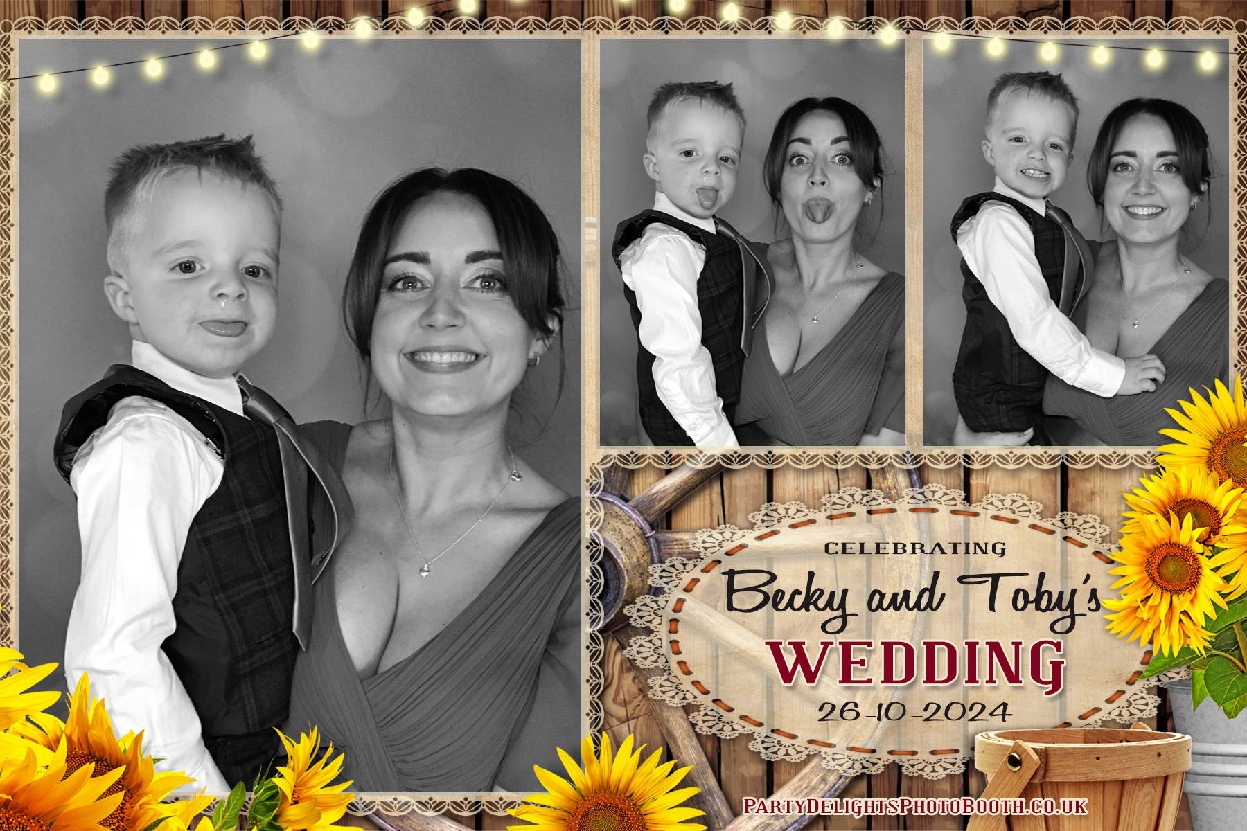 Becky & Toby's Wedding | View more photos from the event at gallery.partydelightsphotobooth.co.uk/u/PartyDelightsPhotoBooth/Becky-Tobys-Wedding