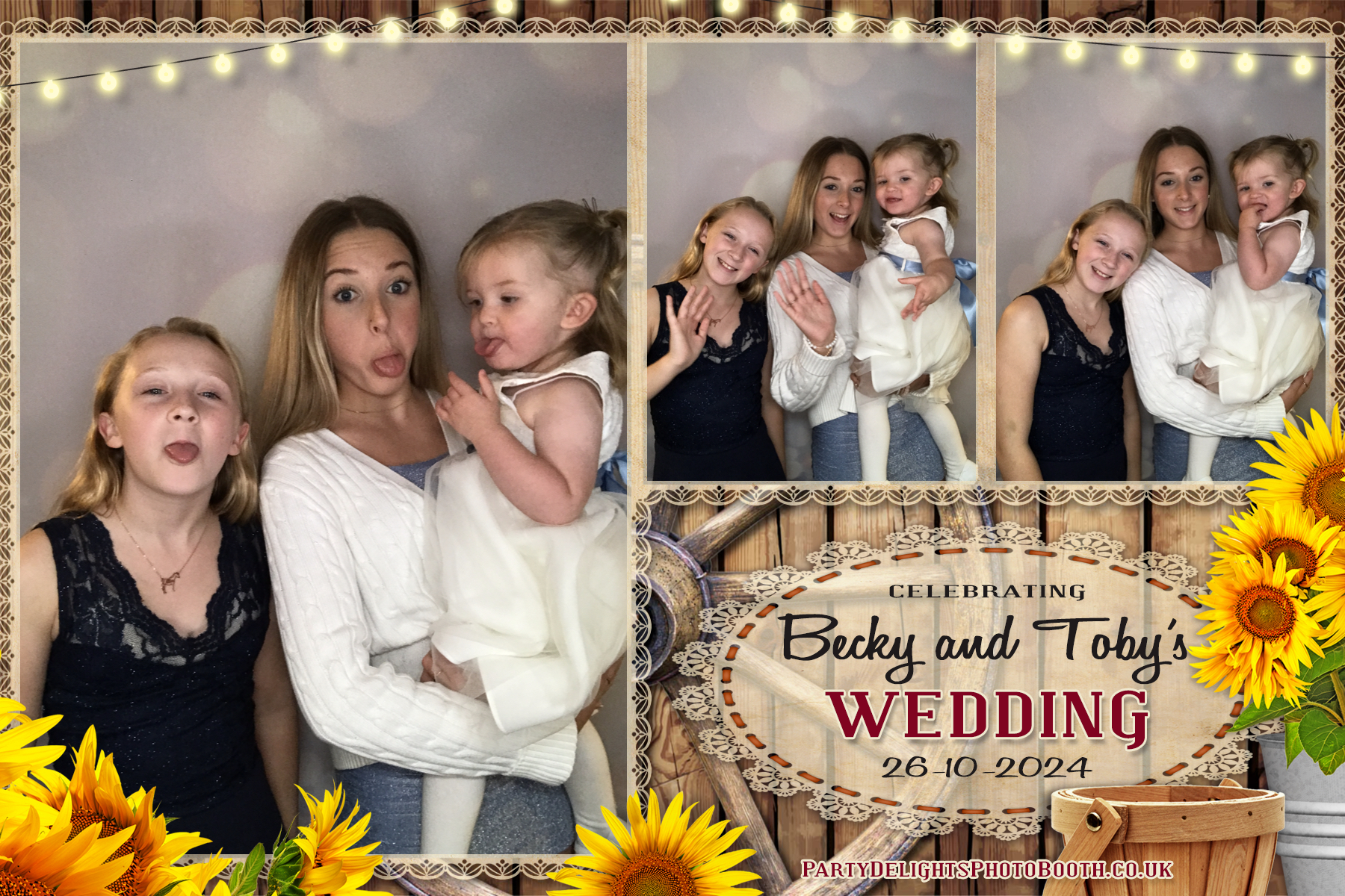 Becky & Toby's Wedding | View more photos from the event at gallery.partydelightsphotobooth.co.uk/u/PartyDelightsPhotoBooth/Becky-Tobys-Wedding
