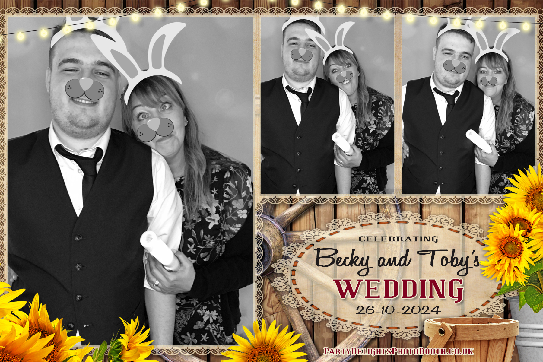 Becky & Toby's Wedding | View more photos from the event at gallery.partydelightsphotobooth.co.uk/u/PartyDelightsPhotoBooth/Becky-Tobys-Wedding