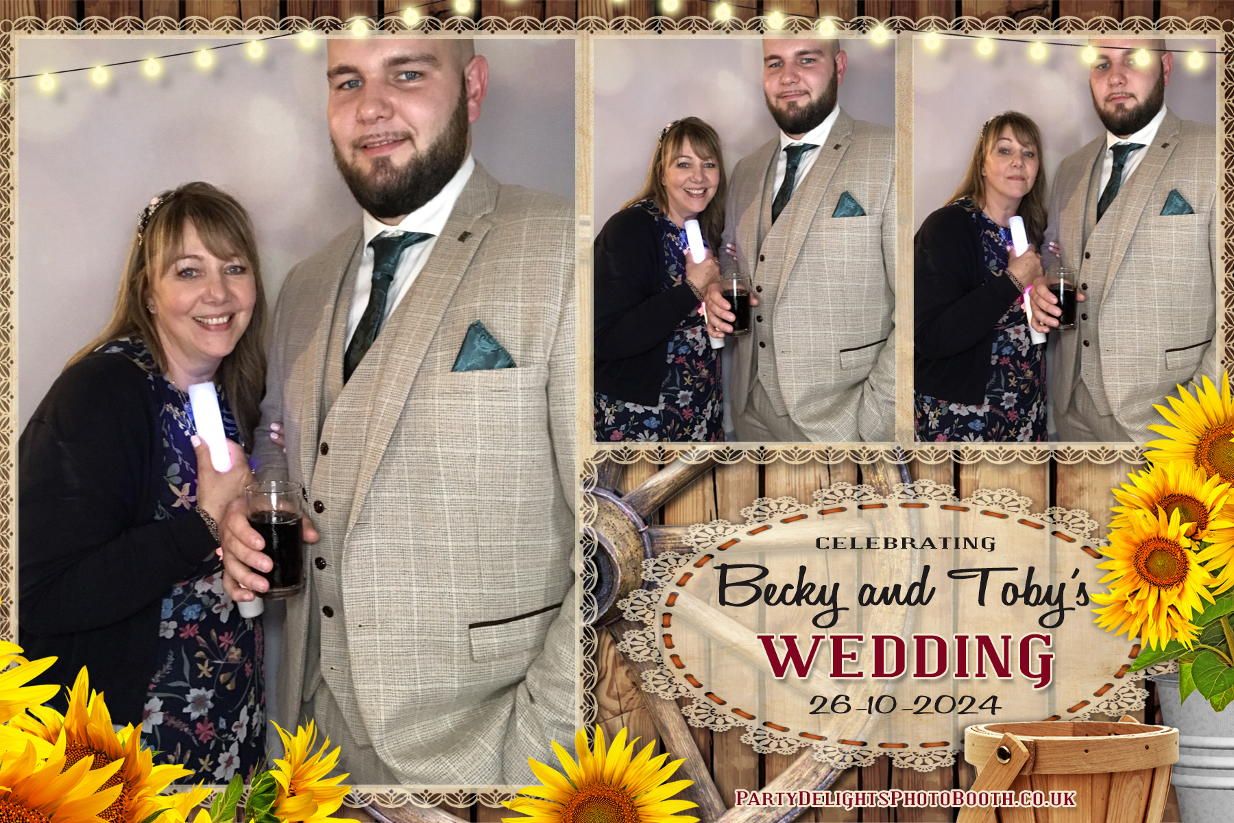 Becky & Toby's Wedding | View more photos from the event at gallery.partydelightsphotobooth.co.uk/u/PartyDelightsPhotoBooth/Becky-Tobys-Wedding