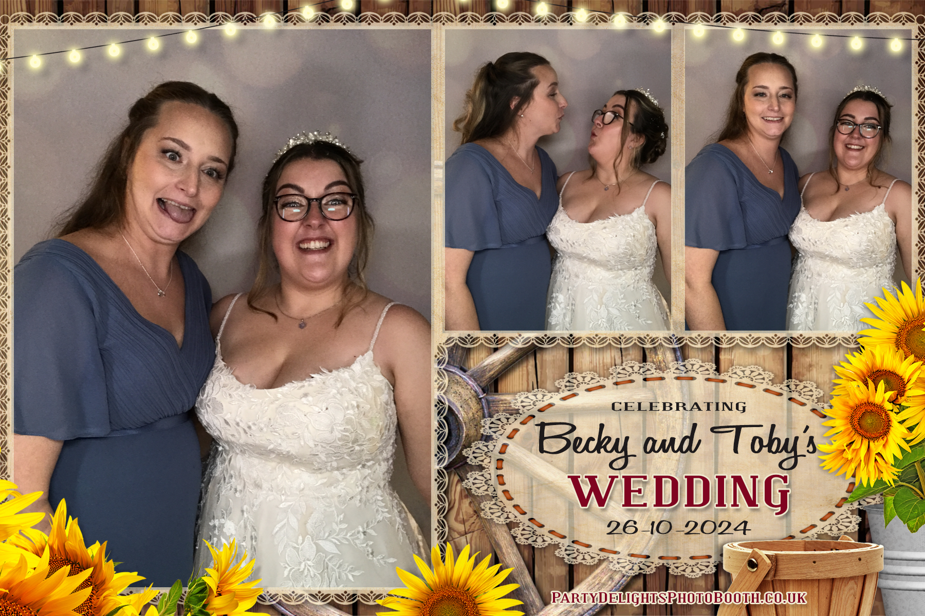 Becky & Toby's Wedding | View more photos from the event at gallery.partydelightsphotobooth.co.uk/u/PartyDelightsPhotoBooth/Becky-Tobys-Wedding