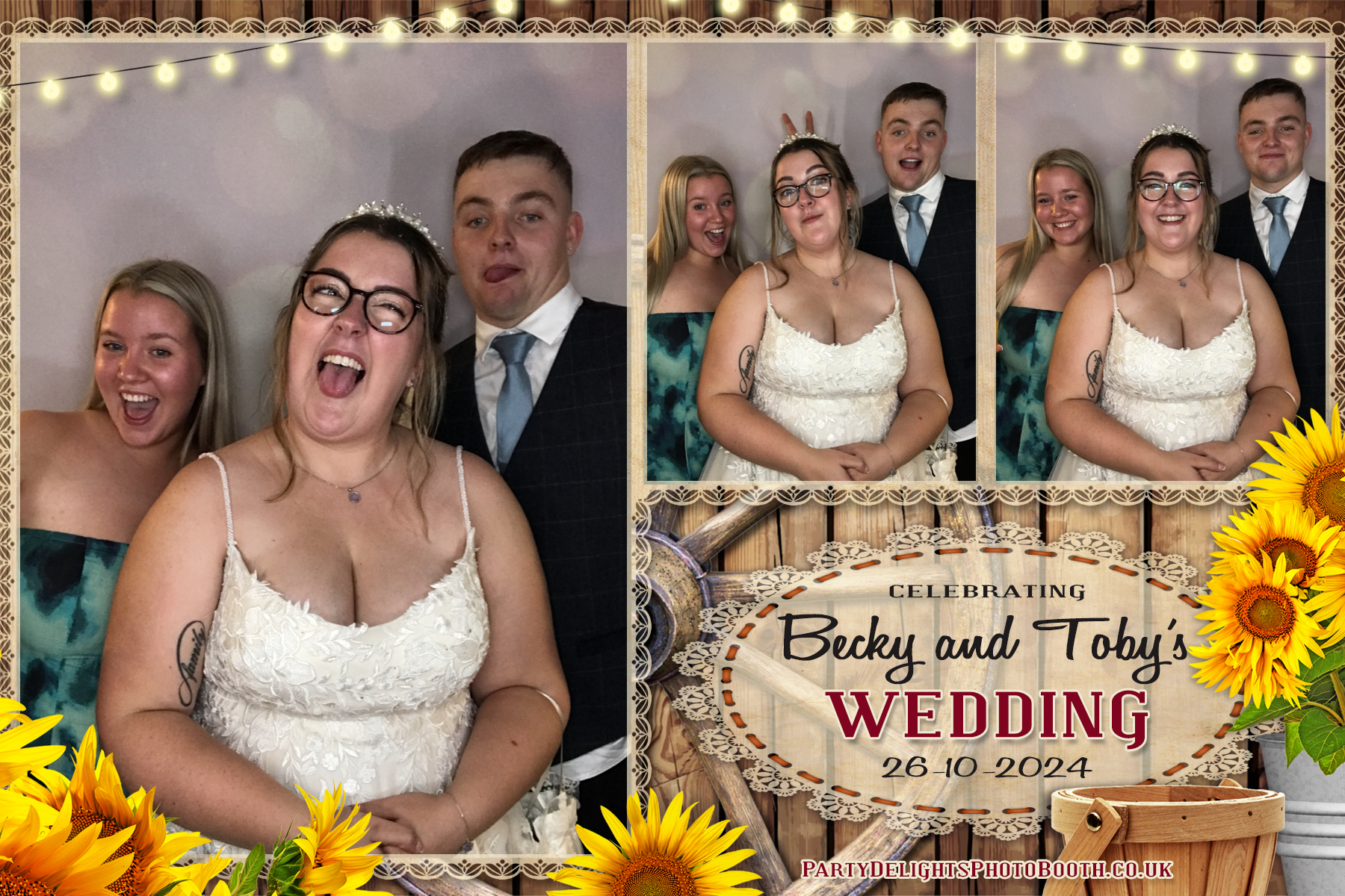 Becky & Toby's Wedding | View more photos from the event at gallery.partydelightsphotobooth.co.uk/u/PartyDelightsPhotoBooth/Becky-Tobys-Wedding