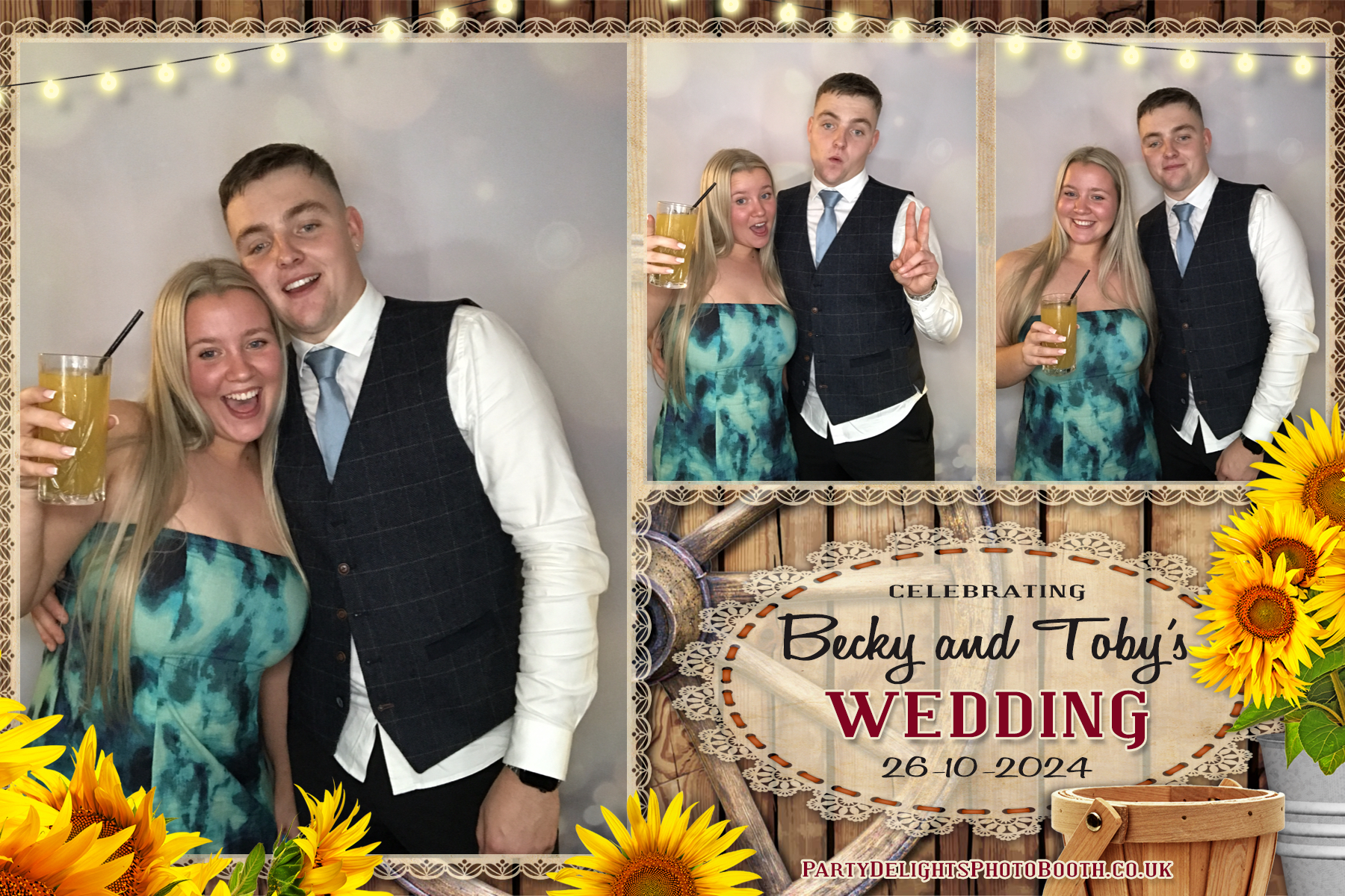 Becky & Toby's Wedding | View more photos from the event at gallery.partydelightsphotobooth.co.uk/u/PartyDelightsPhotoBooth/Becky-Tobys-Wedding