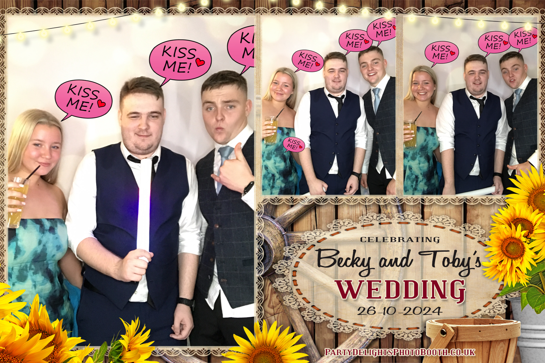 Becky & Toby's Wedding | View more photos from the event at gallery.partydelightsphotobooth.co.uk/u/PartyDelightsPhotoBooth/Becky-Tobys-Wedding