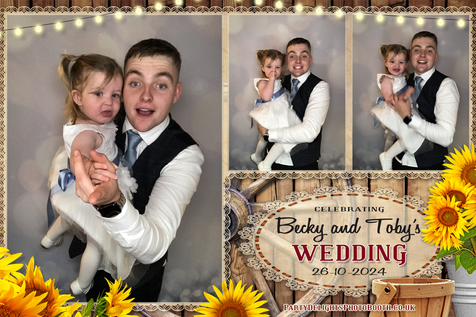 Becky & Toby's Wedding | View more photos from the event at gallery.partydelightsphotobooth.co.uk/u/PartyDelightsPhotoBooth/Becky-Tobys-Wedding