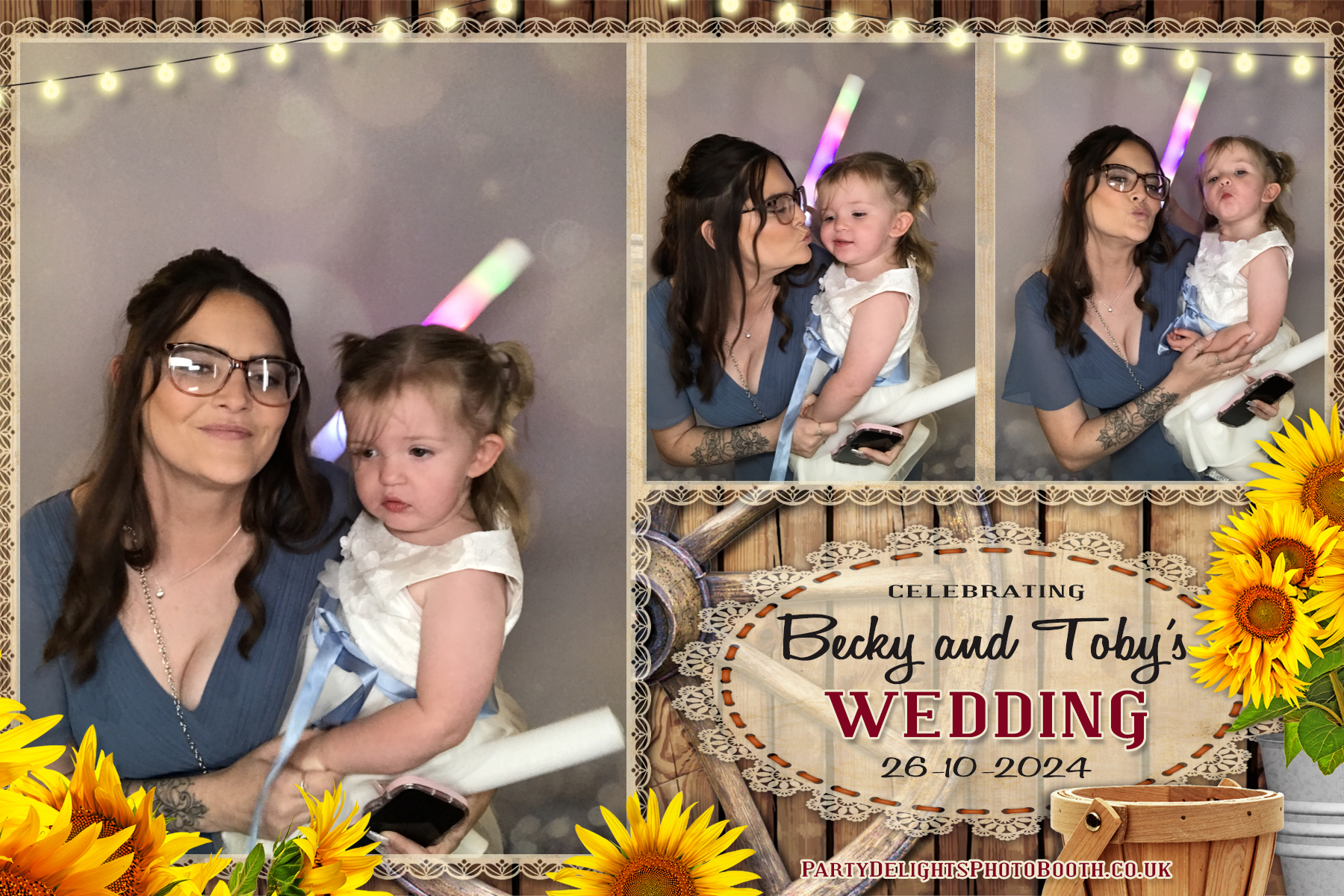 Becky & Toby's Wedding | View more photos from the event at gallery.partydelightsphotobooth.co.uk/u/PartyDelightsPhotoBooth/Becky-Tobys-Wedding