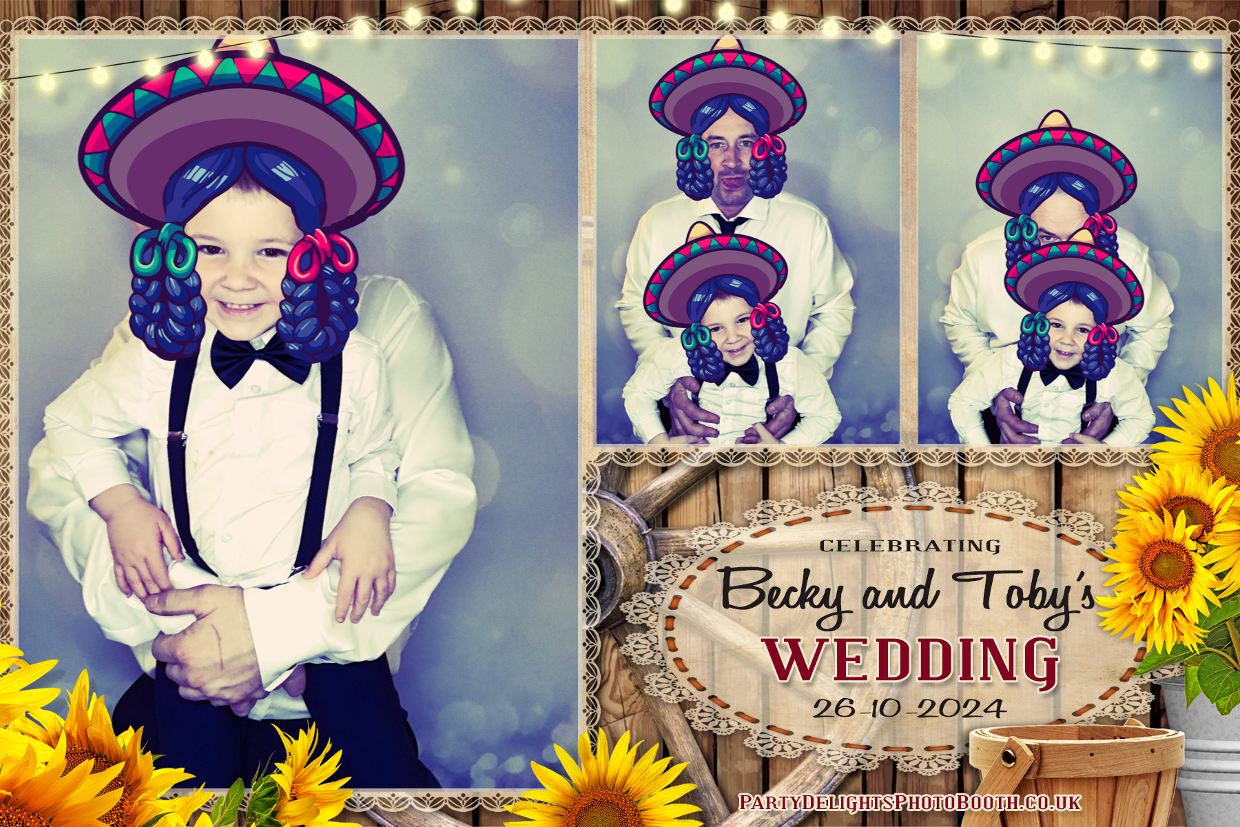 Becky & Toby's Wedding | View more photos from the event at gallery.partydelightsphotobooth.co.uk/u/PartyDelightsPhotoBooth/Becky-Tobys-Wedding