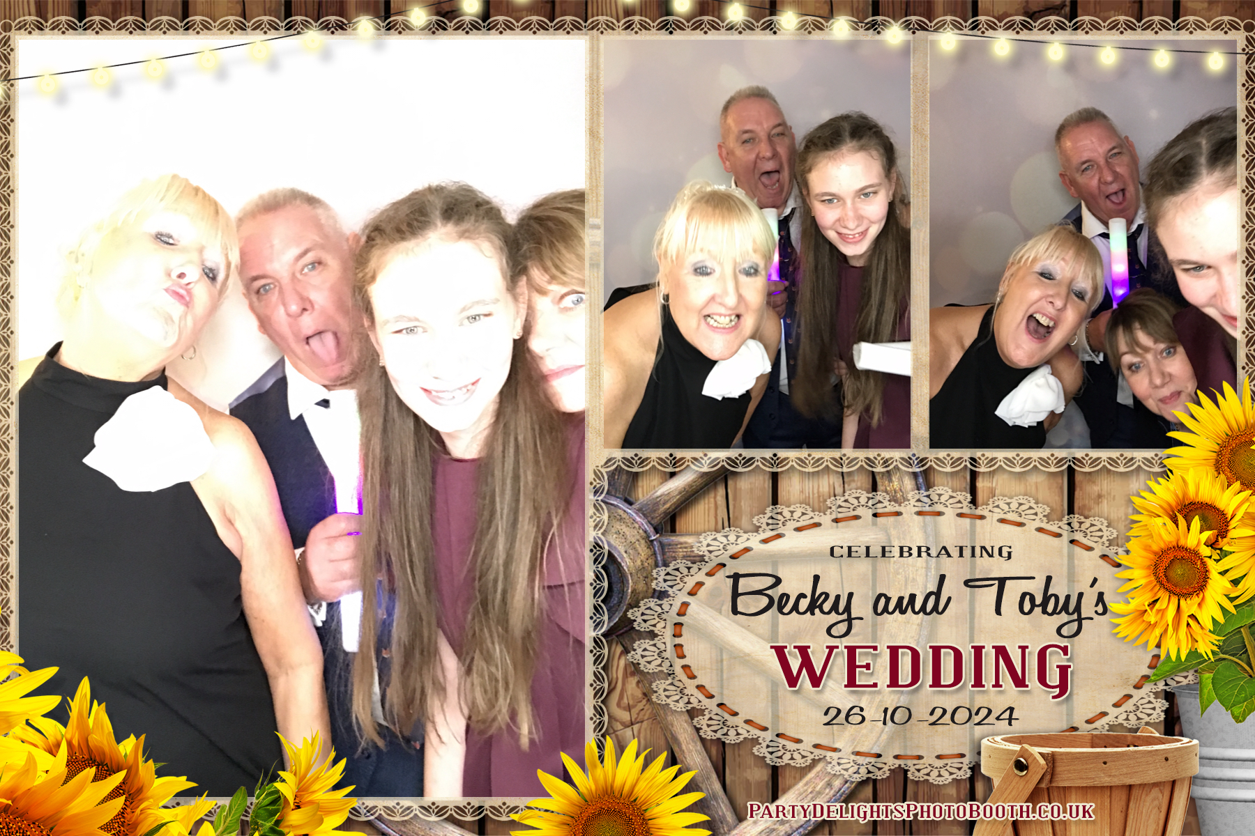 Becky & Toby's Wedding | View more photos from the event at gallery.partydelightsphotobooth.co.uk/u/PartyDelightsPhotoBooth/Becky-Tobys-Wedding