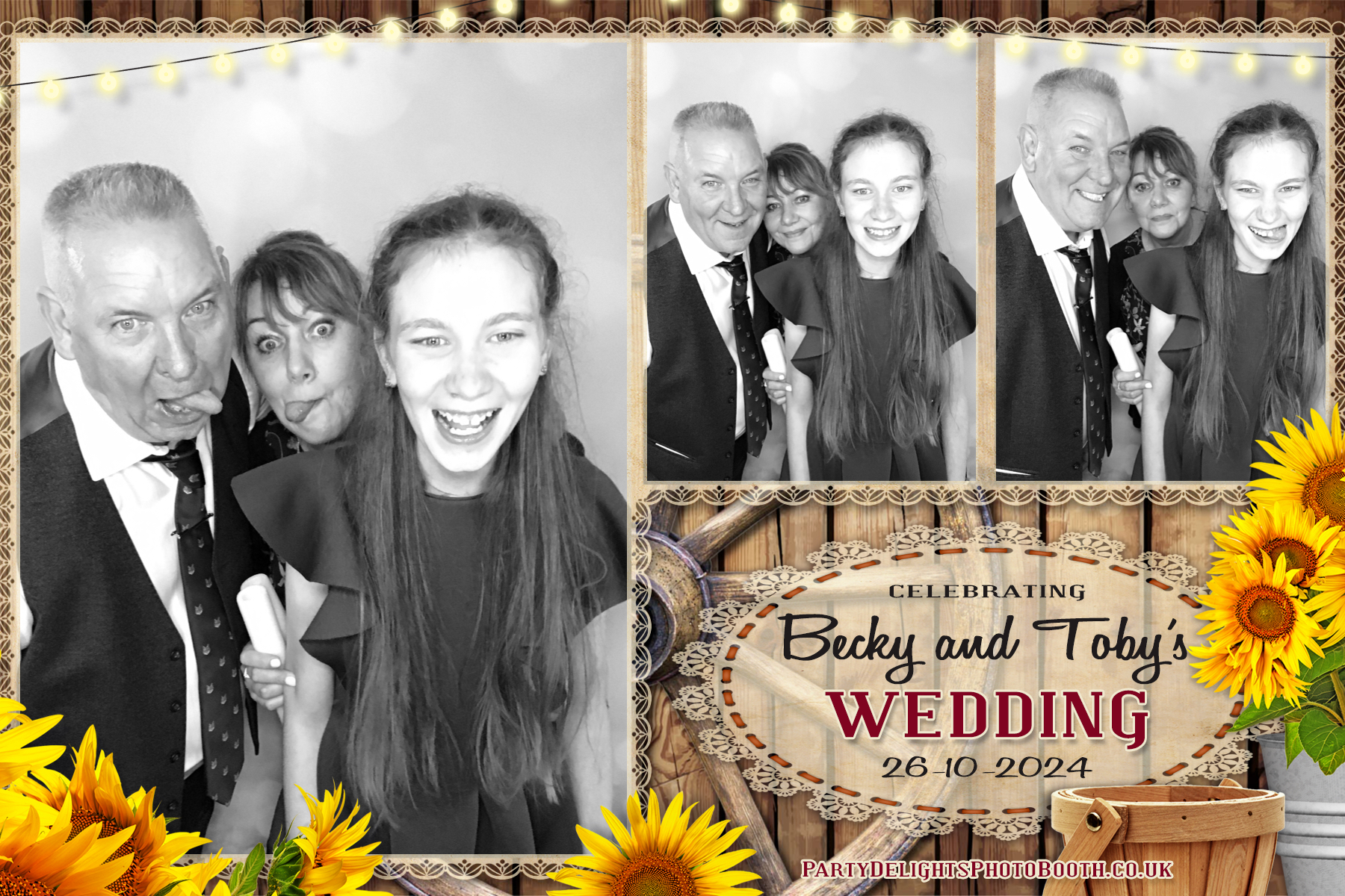 Becky & Toby's Wedding | View more photos from the event at gallery.partydelightsphotobooth.co.uk/u/PartyDelightsPhotoBooth/Becky-Tobys-Wedding
