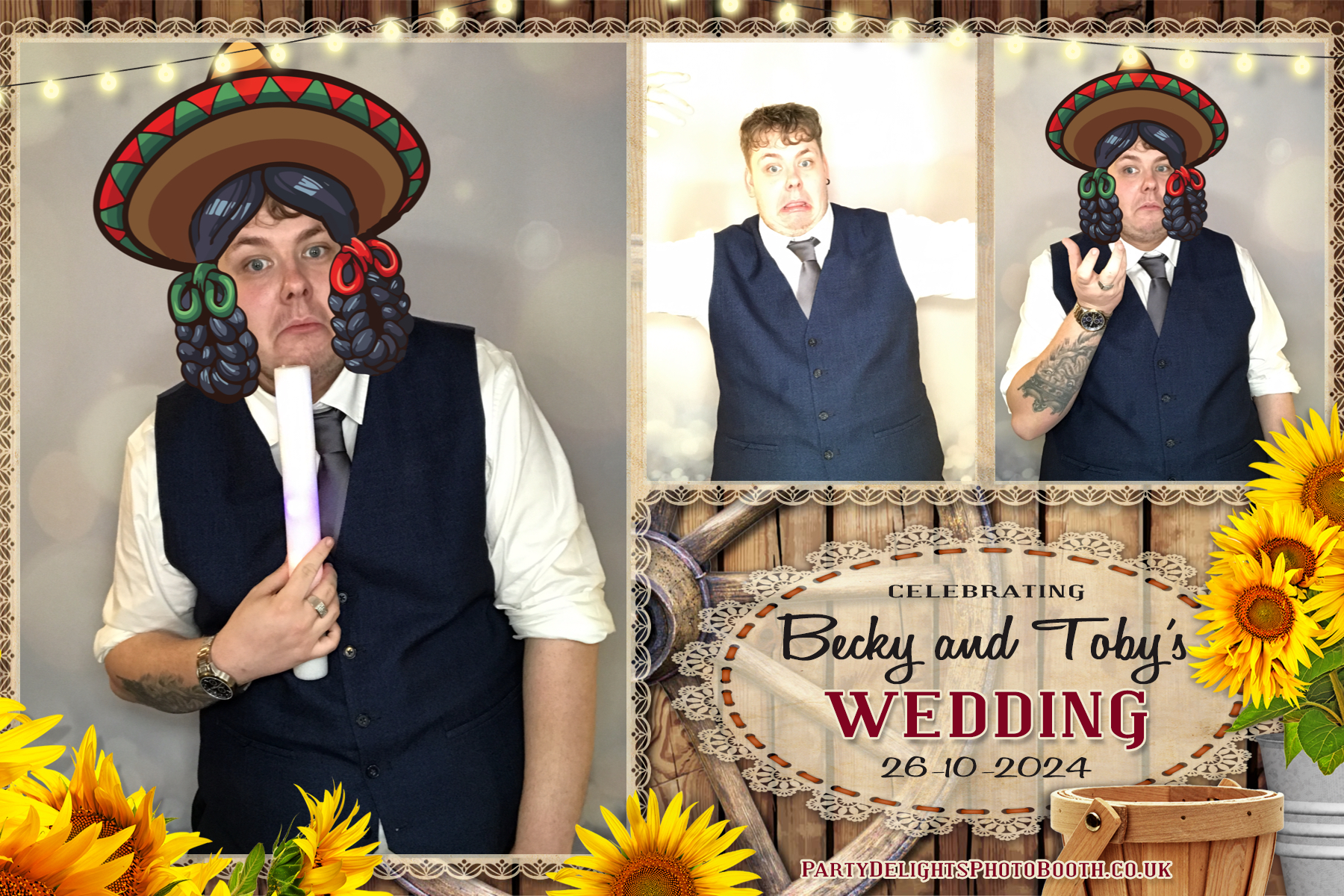 Becky & Toby's Wedding | View more photos from the event at gallery.partydelightsphotobooth.co.uk/u/PartyDelightsPhotoBooth/Becky-Tobys-Wedding