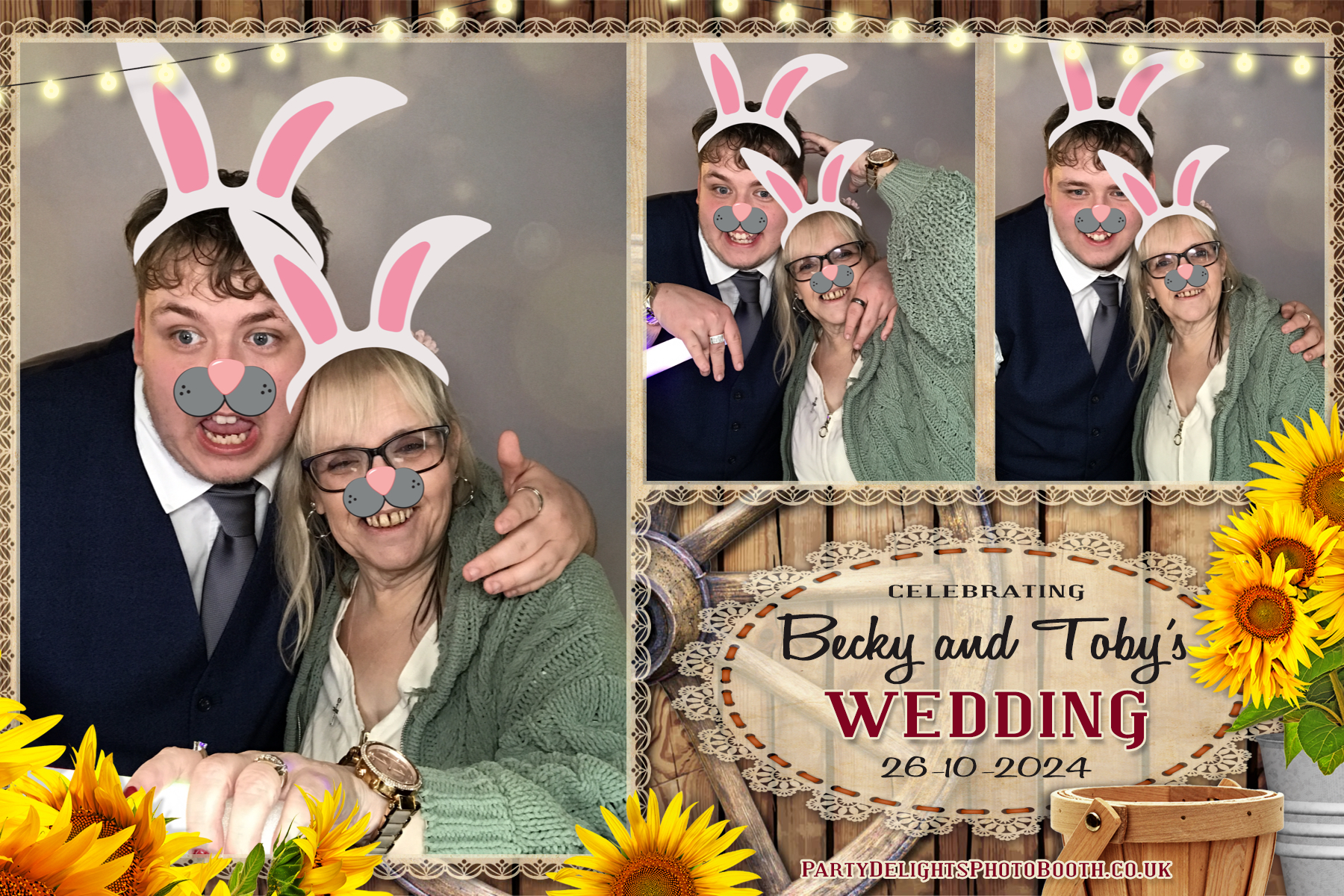 Becky & Toby's Wedding | View more photos from the event at gallery.partydelightsphotobooth.co.uk/u/PartyDelightsPhotoBooth/Becky-Tobys-Wedding