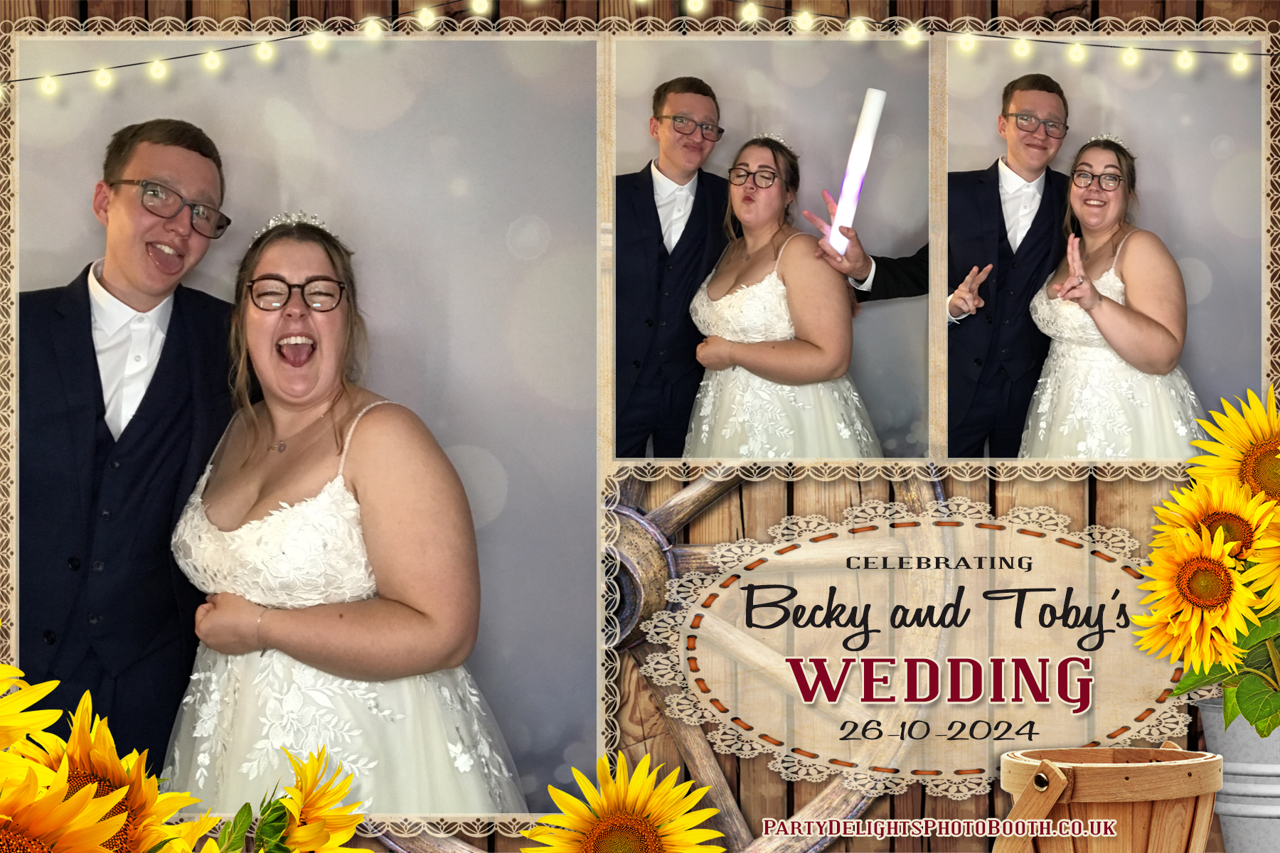Becky & Toby's Wedding | View more photos from the event at gallery.partydelightsphotobooth.co.uk/u/PartyDelightsPhotoBooth/Becky-Tobys-Wedding