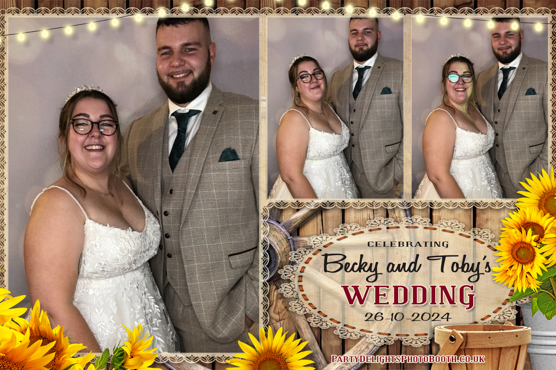 Becky & Toby's Wedding | View more photos from the event at gallery.partydelightsphotobooth.co.uk/u/PartyDelightsPhotoBooth/Becky-Tobys-Wedding