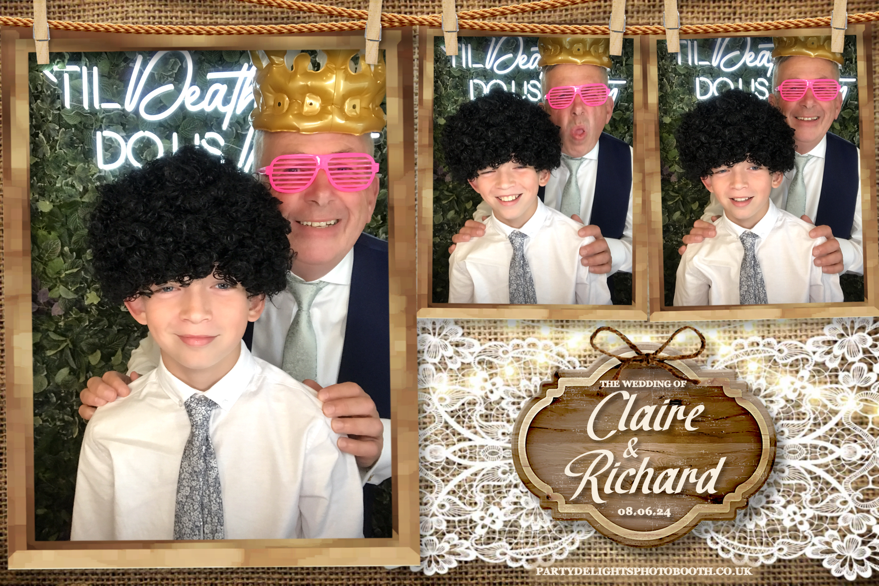 Claire & Richards Wedding | View more photos from the event at gallery.partydelightsphotobooth.co.uk/u/PartyDelightsPhotoBooth/Claire-Richards-Wedding