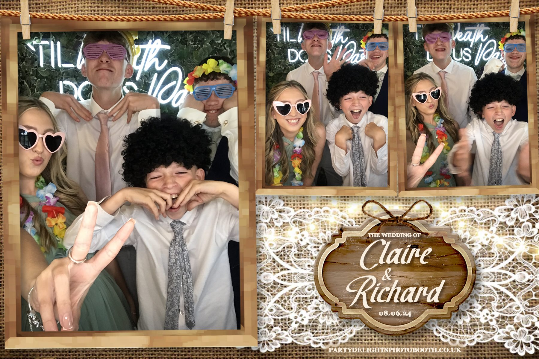Claire & Richards Wedding | View more photos from the event at gallery.partydelightsphotobooth.co.uk/u/PartyDelightsPhotoBooth/Claire-Richards-Wedding