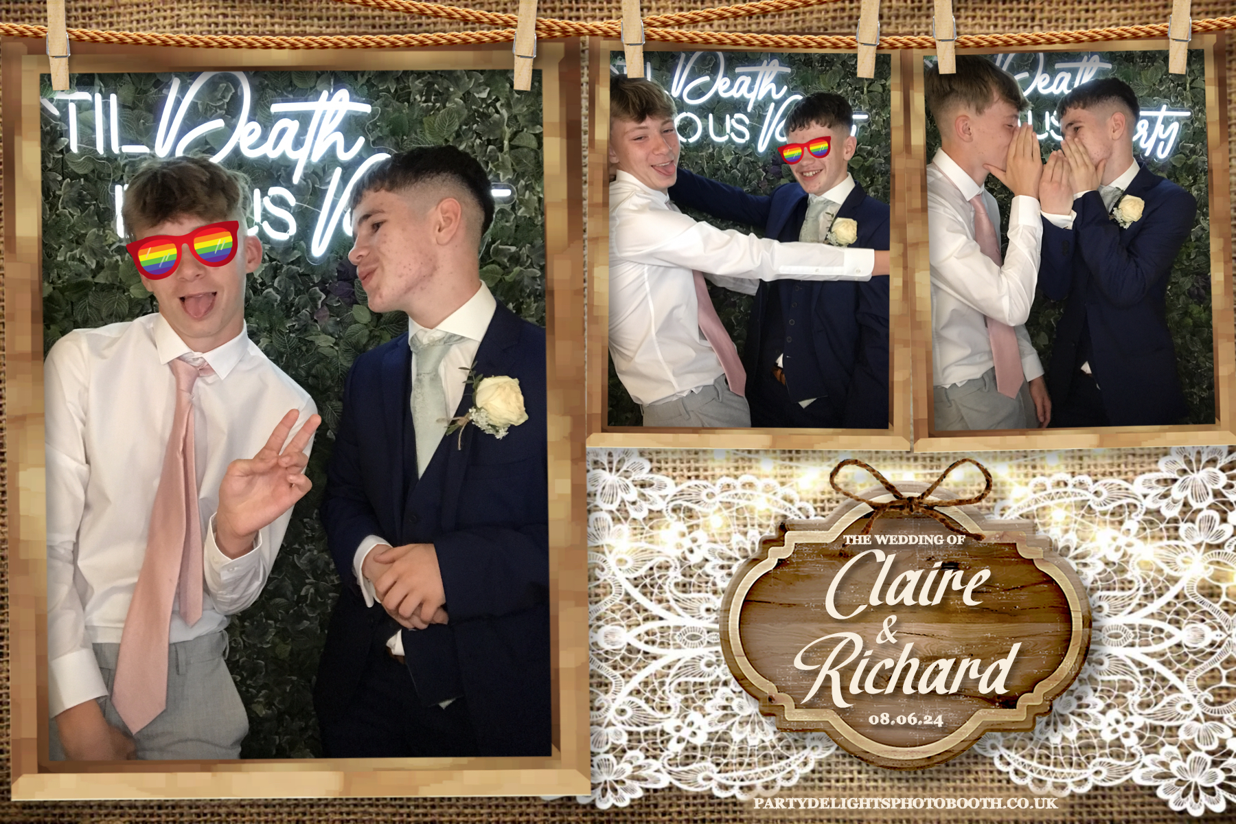 Claire & Richards Wedding | View more photos from the event at gallery.partydelightsphotobooth.co.uk/u/PartyDelightsPhotoBooth/Claire-Richards-Wedding